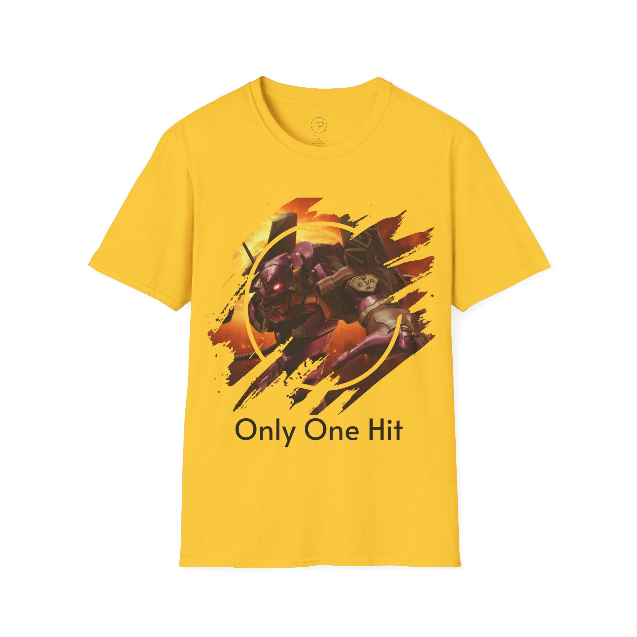 Only One Hit T-Shirt — Gamer Mech Battle Tee - EVA 1 - Neon Genesis Evangelion