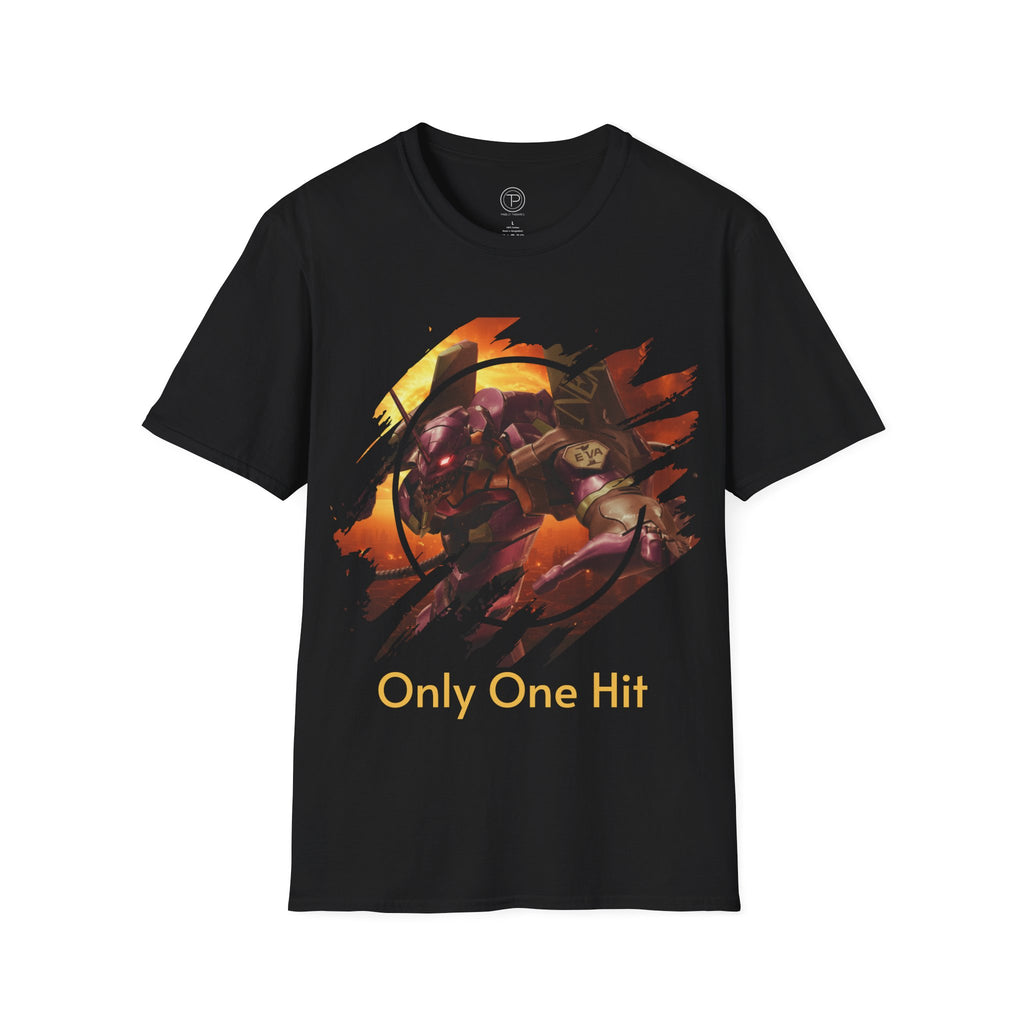 Only One Hit T-Shirt — Gamer Mech Battle Tee - EVA 1 - Neon Genesis Evangelion