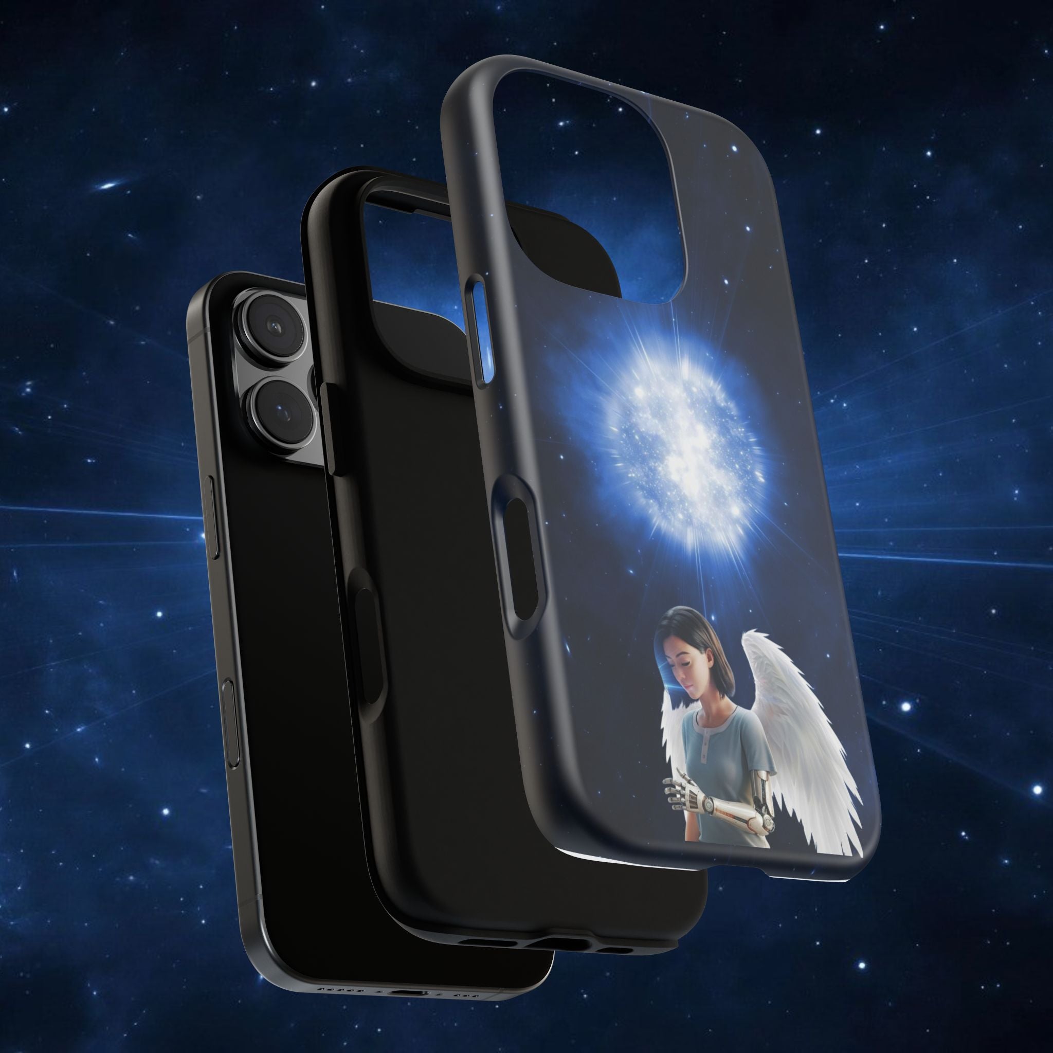 Angel Wings Galaxy Phone Case — Cosmic Light Protective Case ALITA BATTLE ANGEL