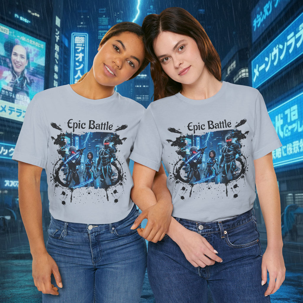 Epic Battle Tee — Sci‑Fi Gamer Graphic T-Shirt - Battle Suits