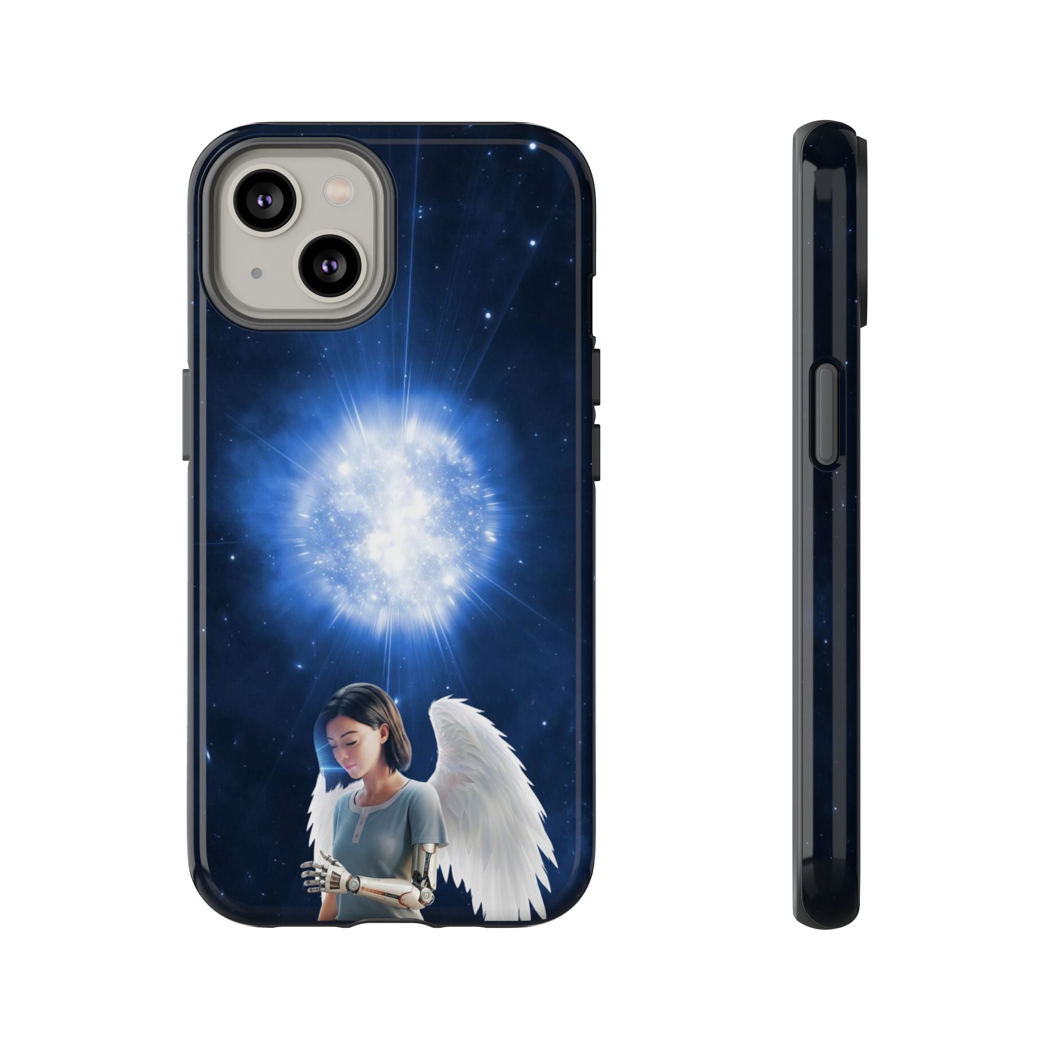 Angel Wings Galaxy Phone Case — Cosmic Light Protective Case ALITA BATTLE ANGEL