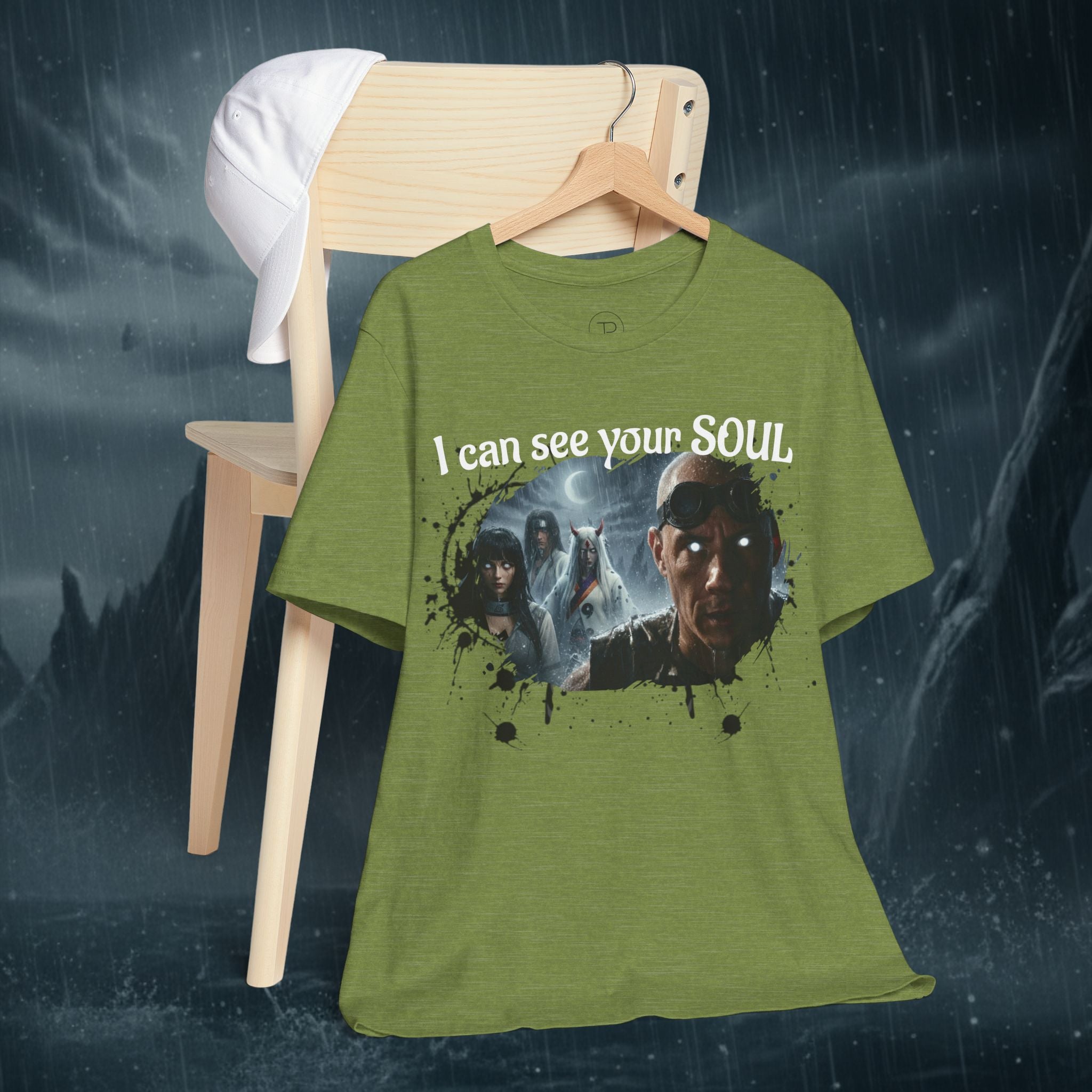 I Can See Your Soul T-Shirt — Gothic Horror Movie Graphic Tee - Byakugan Family and Riddick