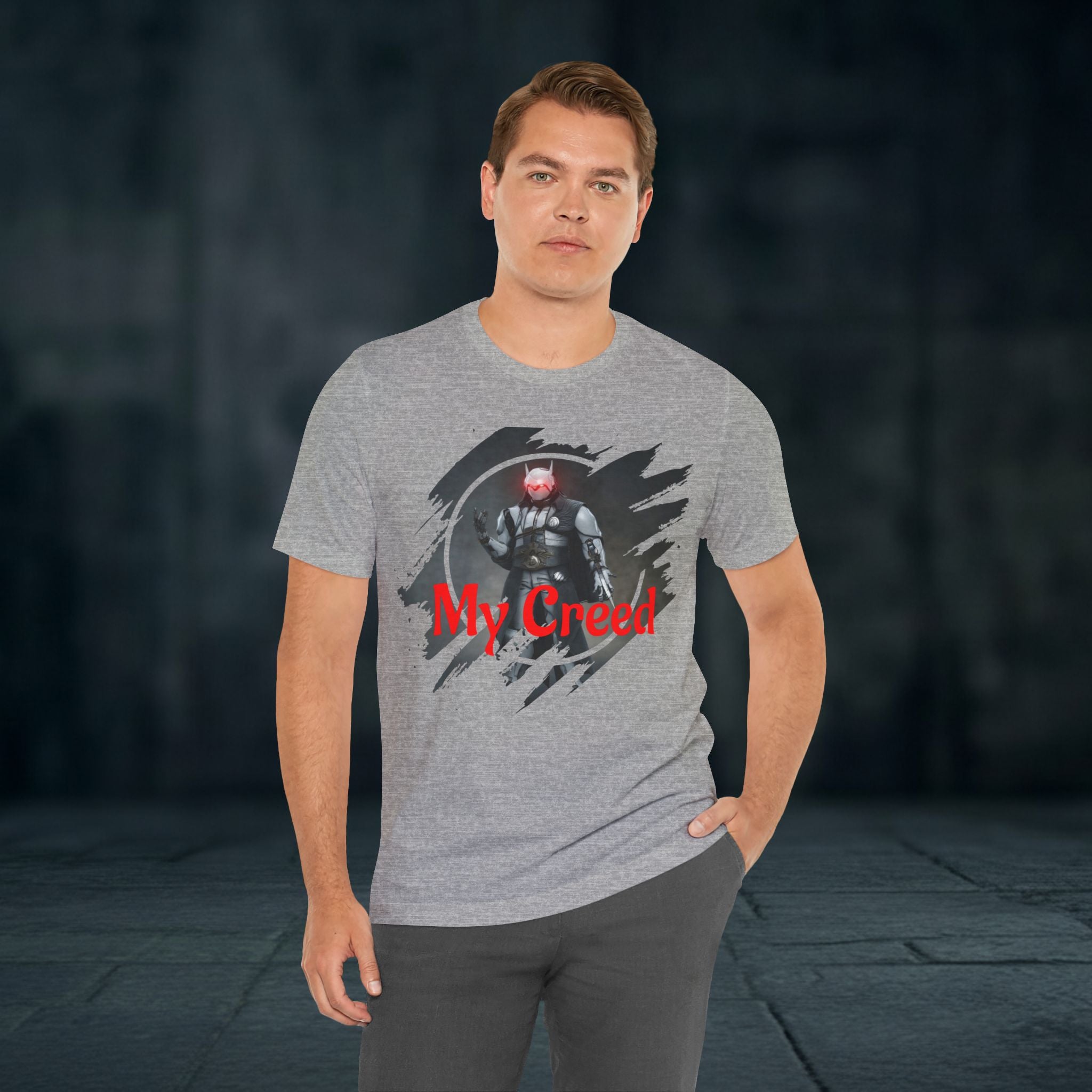 My Creed T-Shirt — Dark Knight Sci‑Fi Graphic Tee