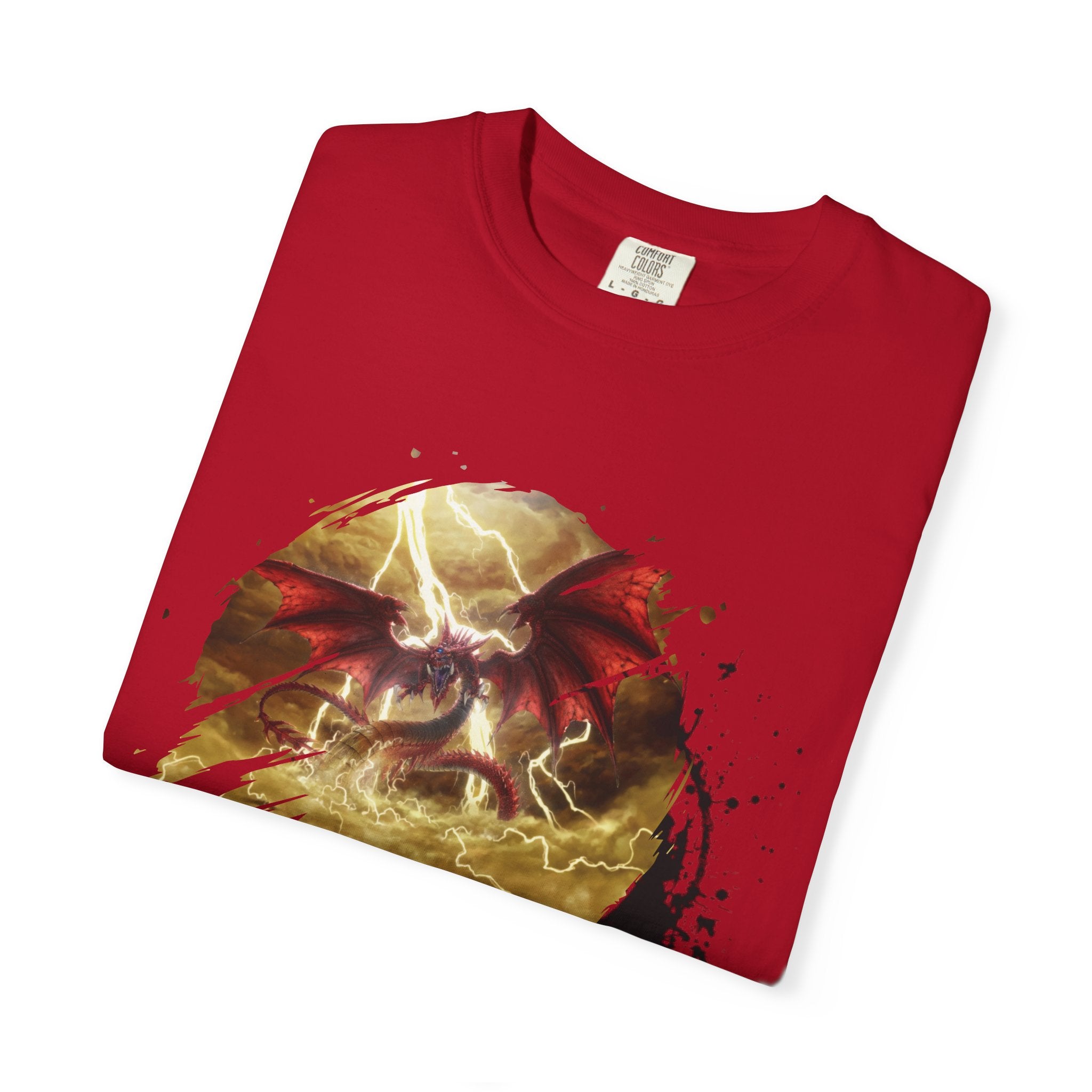 God of the Heavens T-Shirt — Mythic Storm Graphic Tee - slifer the sky dragon