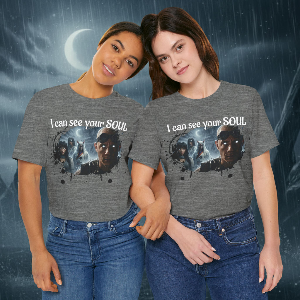 I Can See Your Soul T-Shirt — Gothic Horror Movie Graphic Tee - Byakugan Family and Riddick