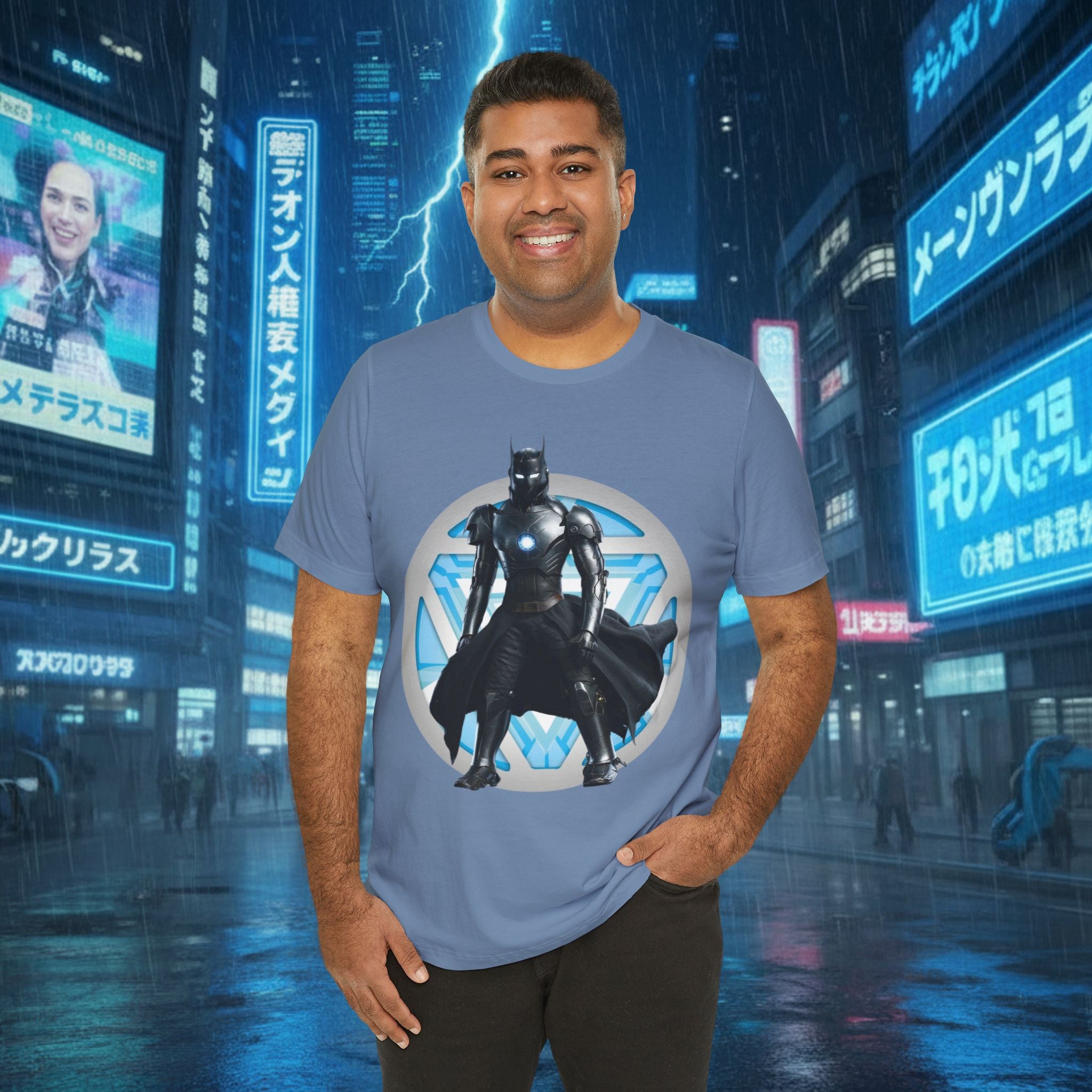 Batman Armor Graphic Tee – Futuristic Superhero T-Shirt - IRONMAN