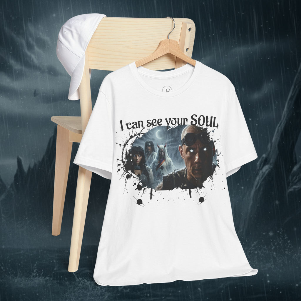 I Can See Your Soul T-Shirt — Gothic Horror Movie Graphic Tee - Byakugan Family and Riddick