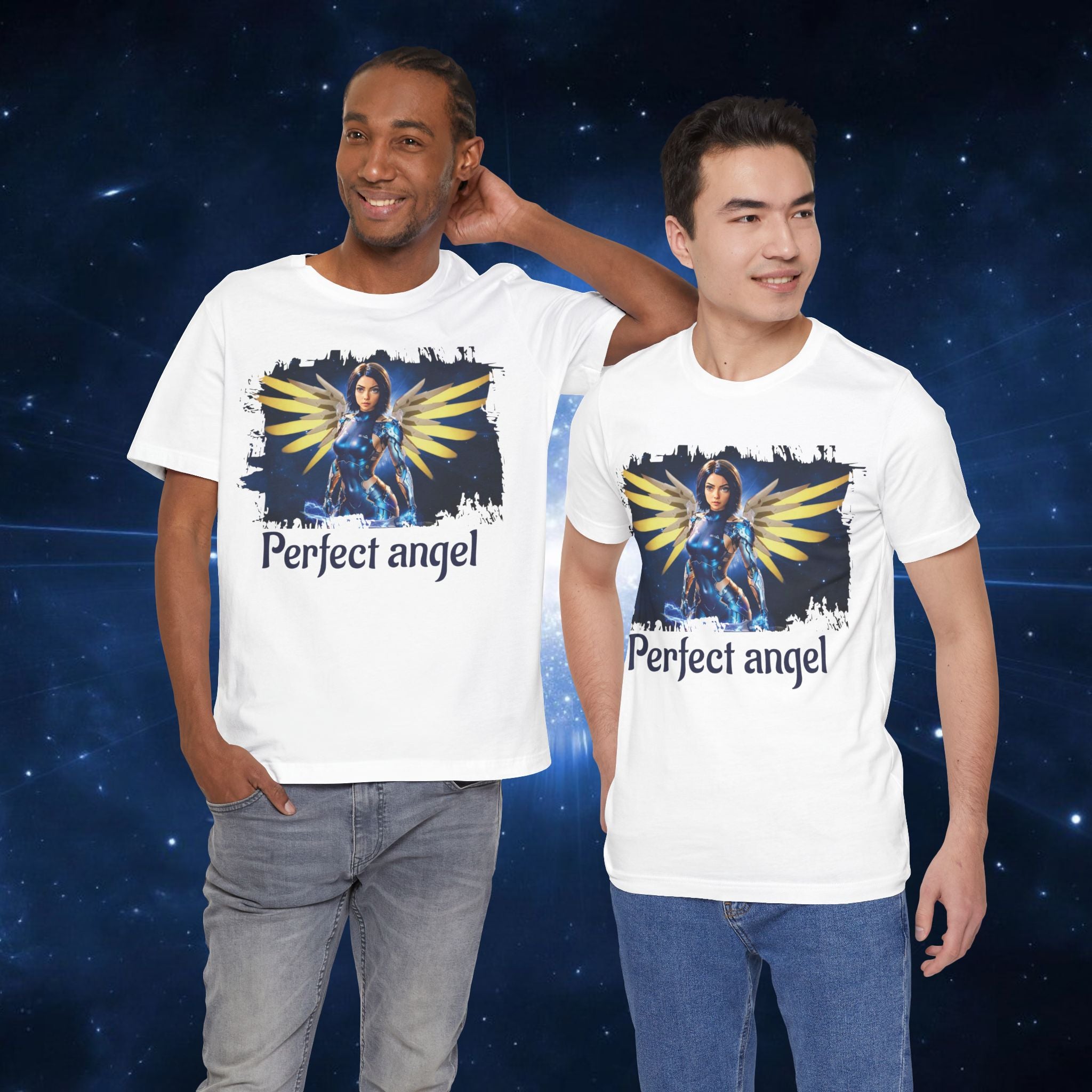 Angel Warrior Tee — "Perfect Angel" Fantasy Wings Graphic T-Shirt - alita battle angel