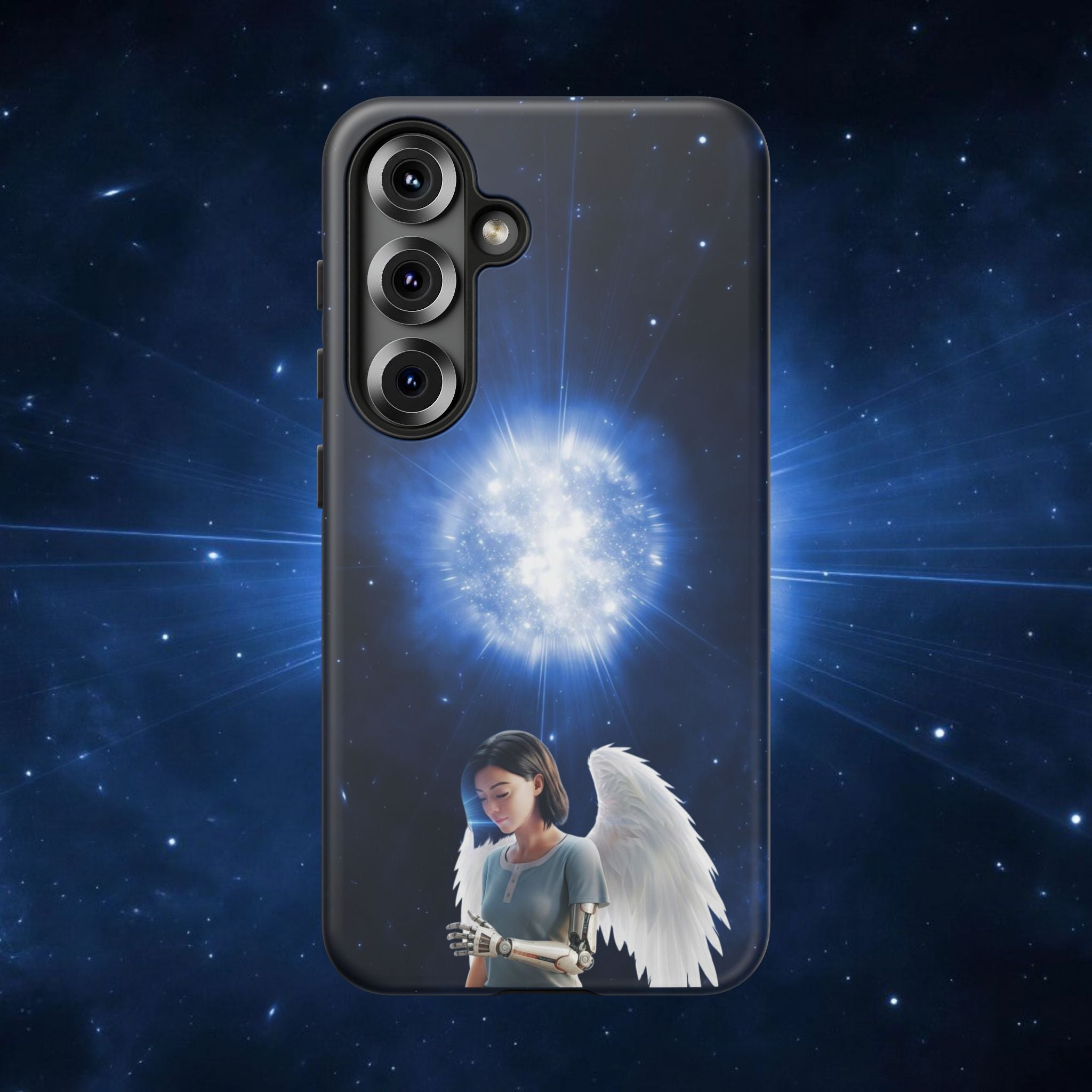 Angel Wings Galaxy Phone Case — Cosmic Light Protective Case ALITA BATTLE ANGEL