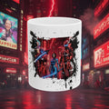 Cyberpunk Heroes Ceramic Mug — Futuristic Neon Sci‑Fi Character Art (11oz/15oz) - Battle Suits