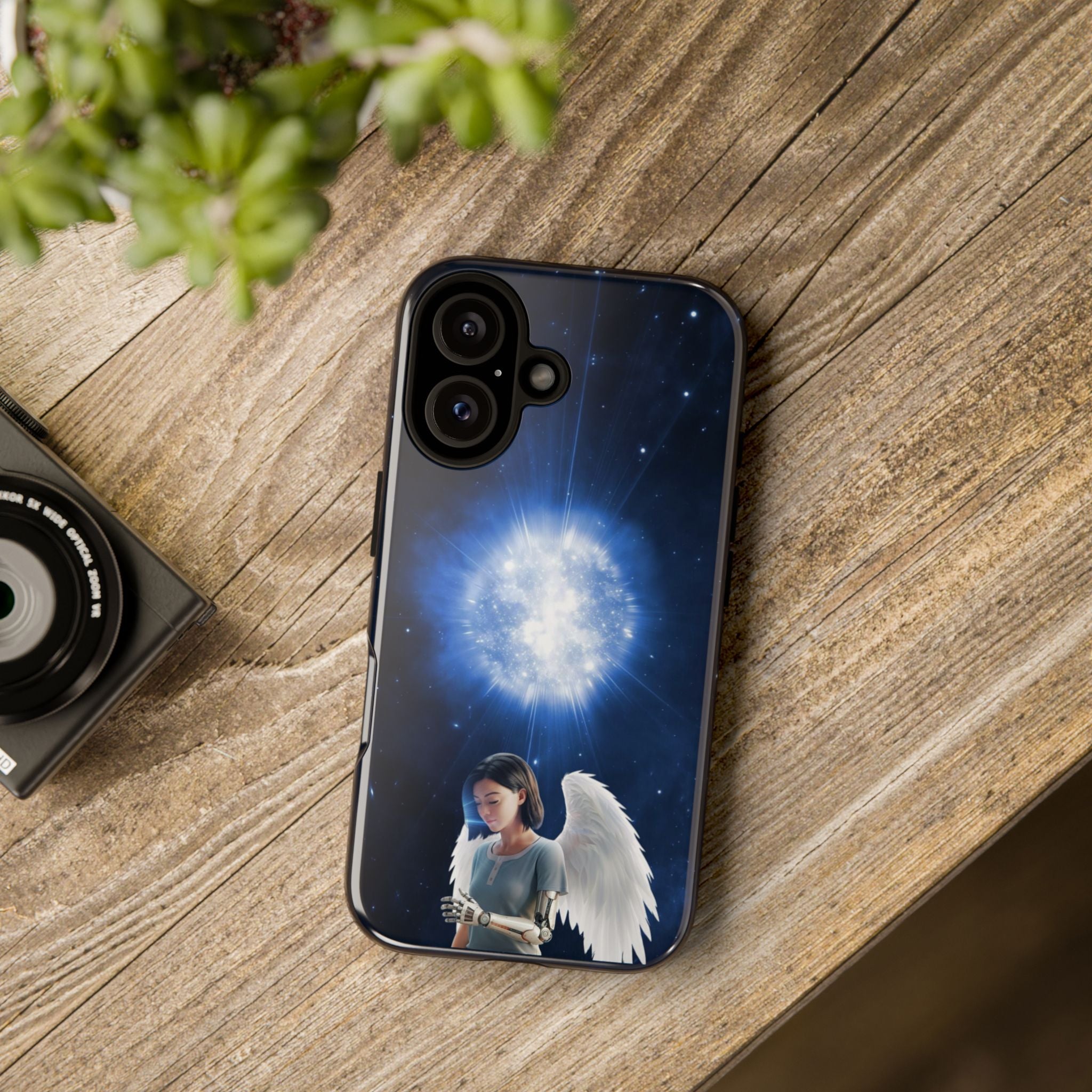 Angel Wings Galaxy Phone Case — Cosmic Light Protective Case ALITA BATTLE ANGEL