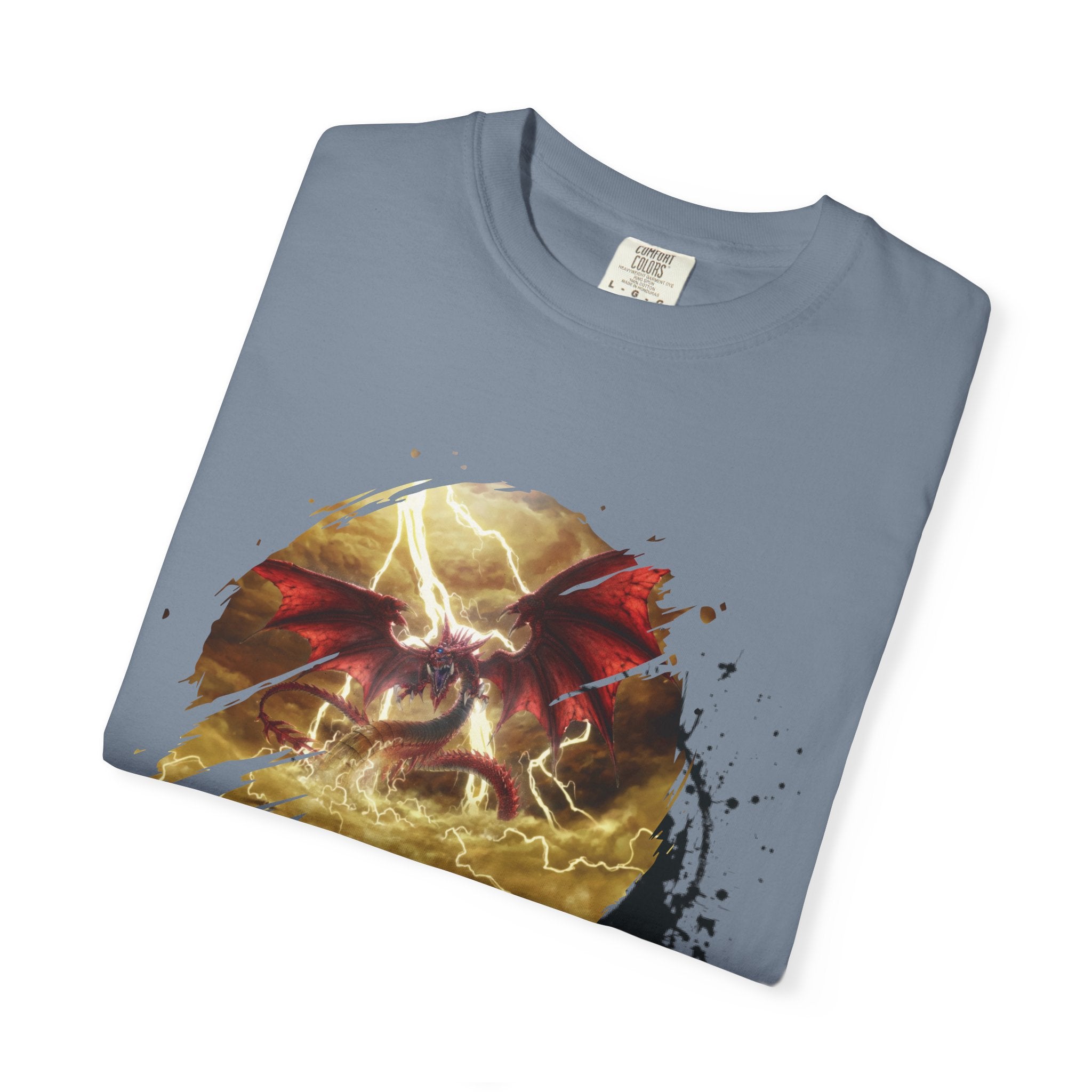 God of the Heavens T-Shirt — Mythic Storm Graphic Tee - slifer the sky dragon
