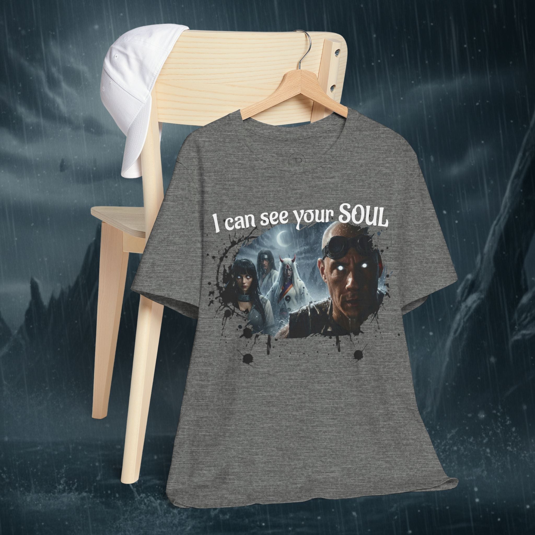 I Can See Your Soul T-Shirt — Gothic Horror Movie Graphic Tee - Byakugan Family and Riddick
