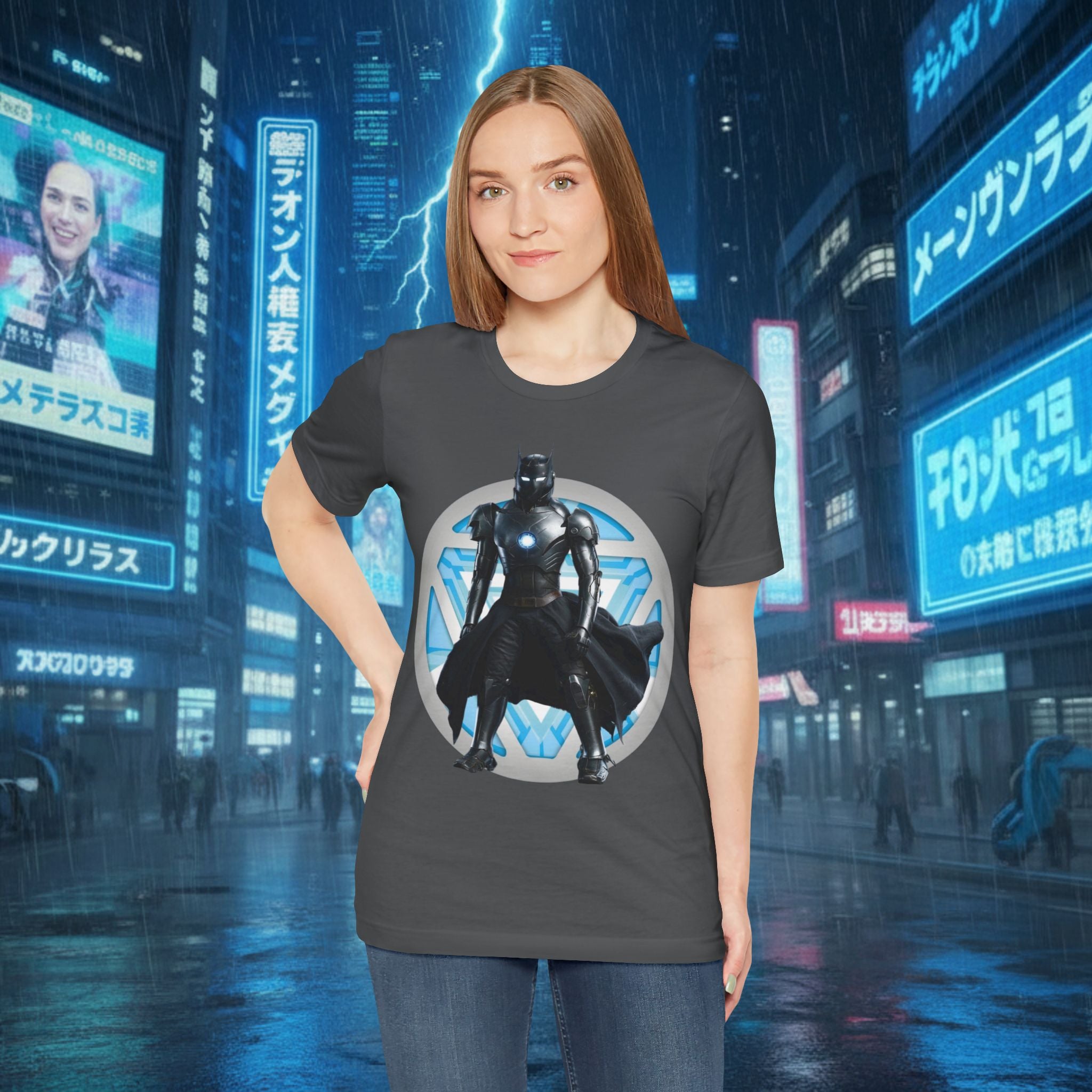 Batman Armor Graphic Tee – Futuristic Superhero T-Shirt - IRONMAN
