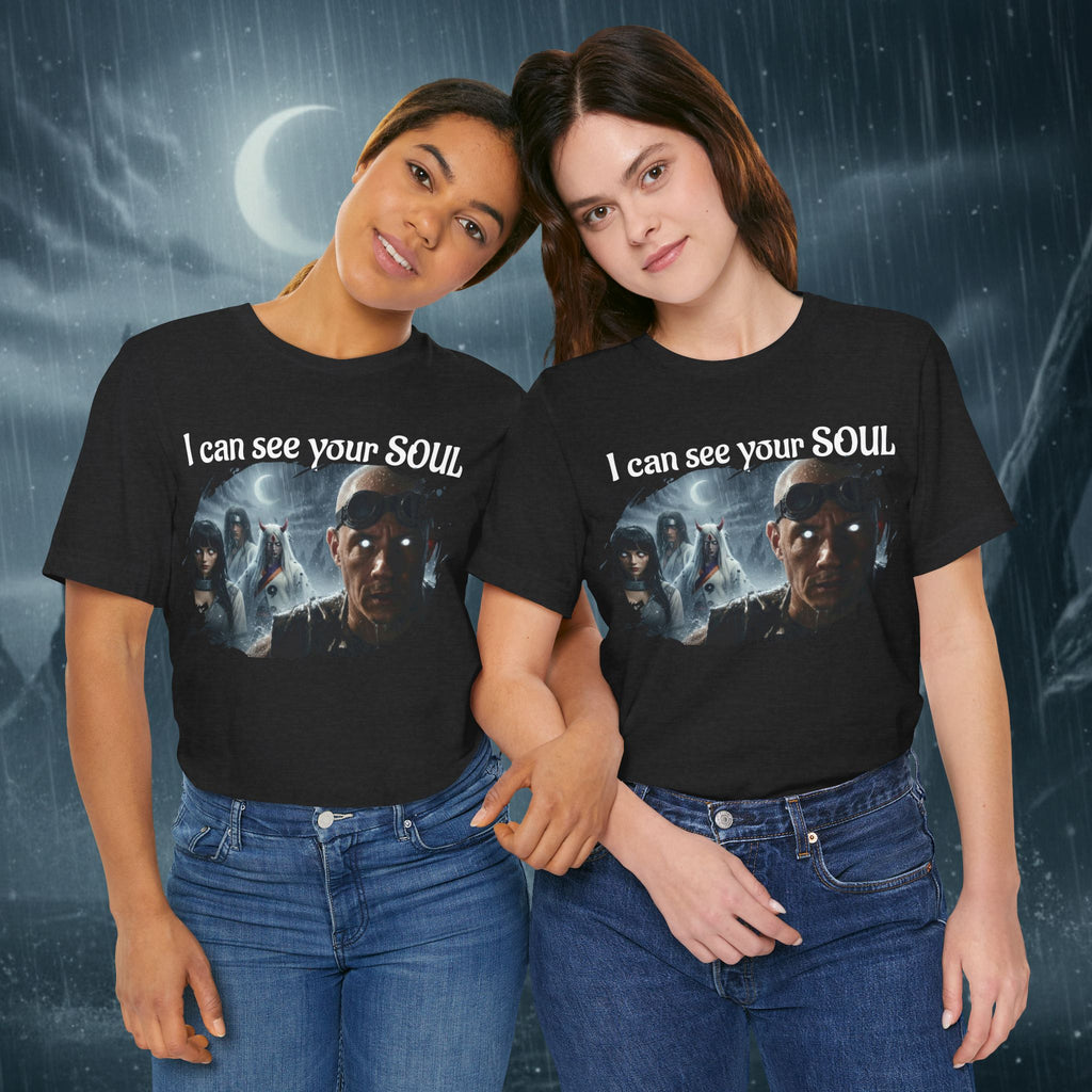 I Can See Your Soul T-Shirt — Gothic Horror Movie Graphic Tee - Byakugan Family and Riddick