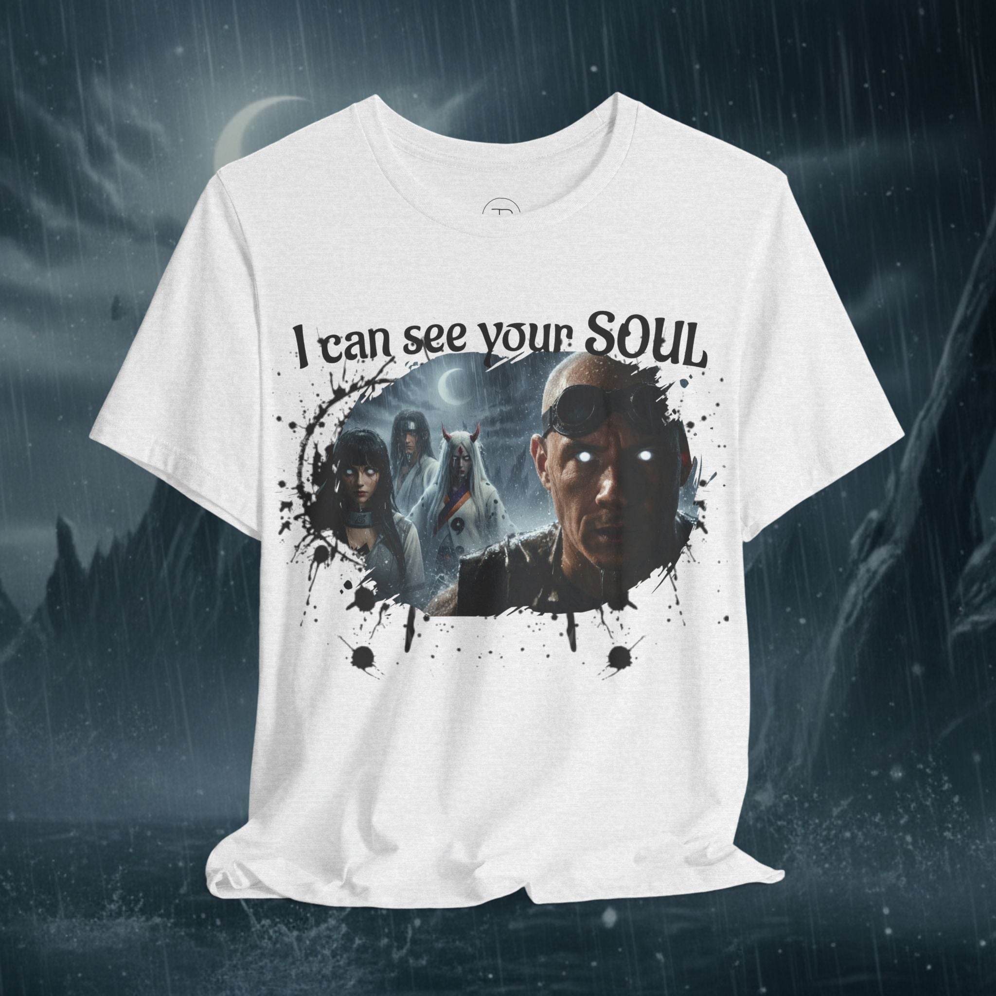 I Can See Your Soul T-Shirt — Gothic Horror Movie Graphic Tee - Byakugan Family and Riddick