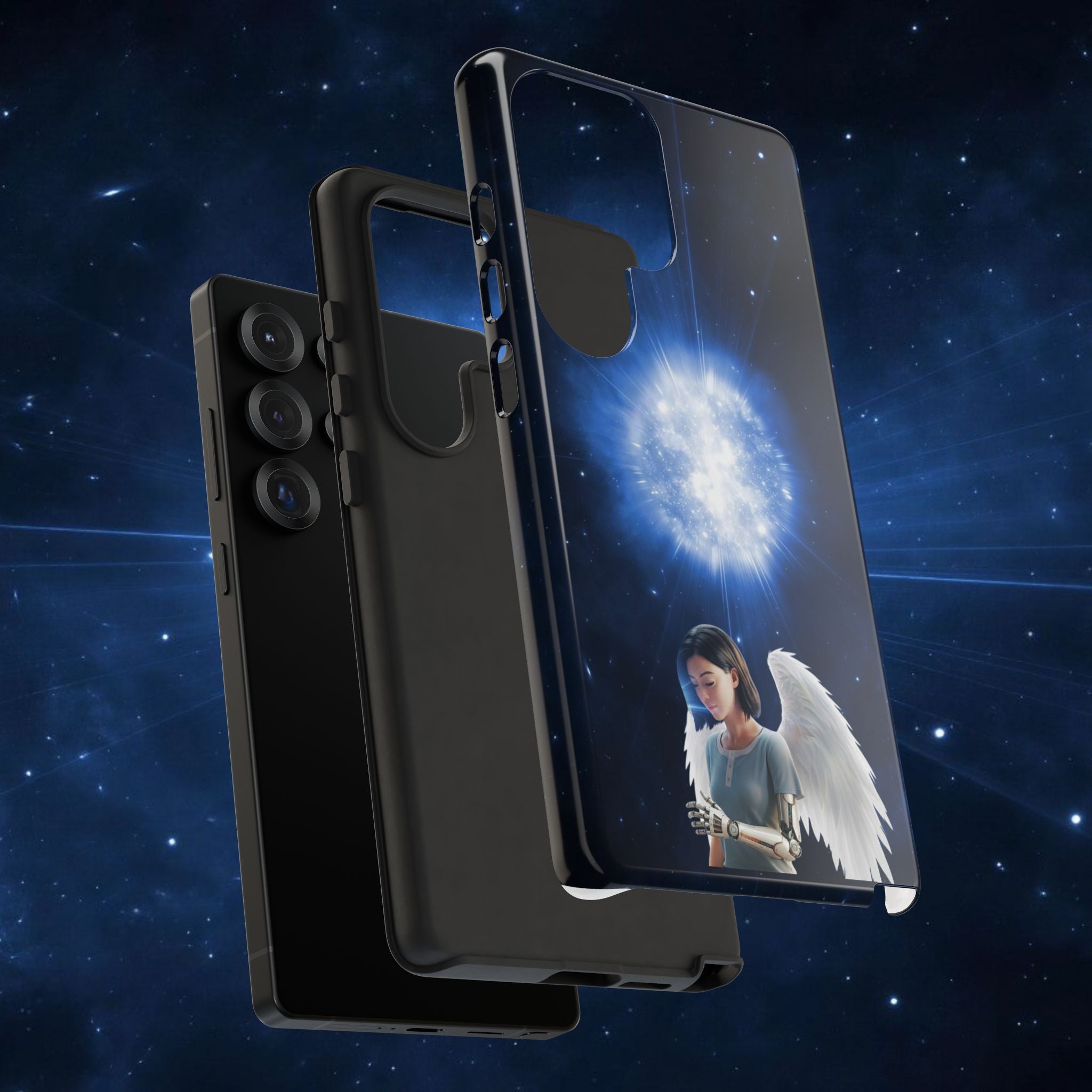 Angel Wings Galaxy Phone Case — Cosmic Light Protective Case ALITA BATTLE ANGEL