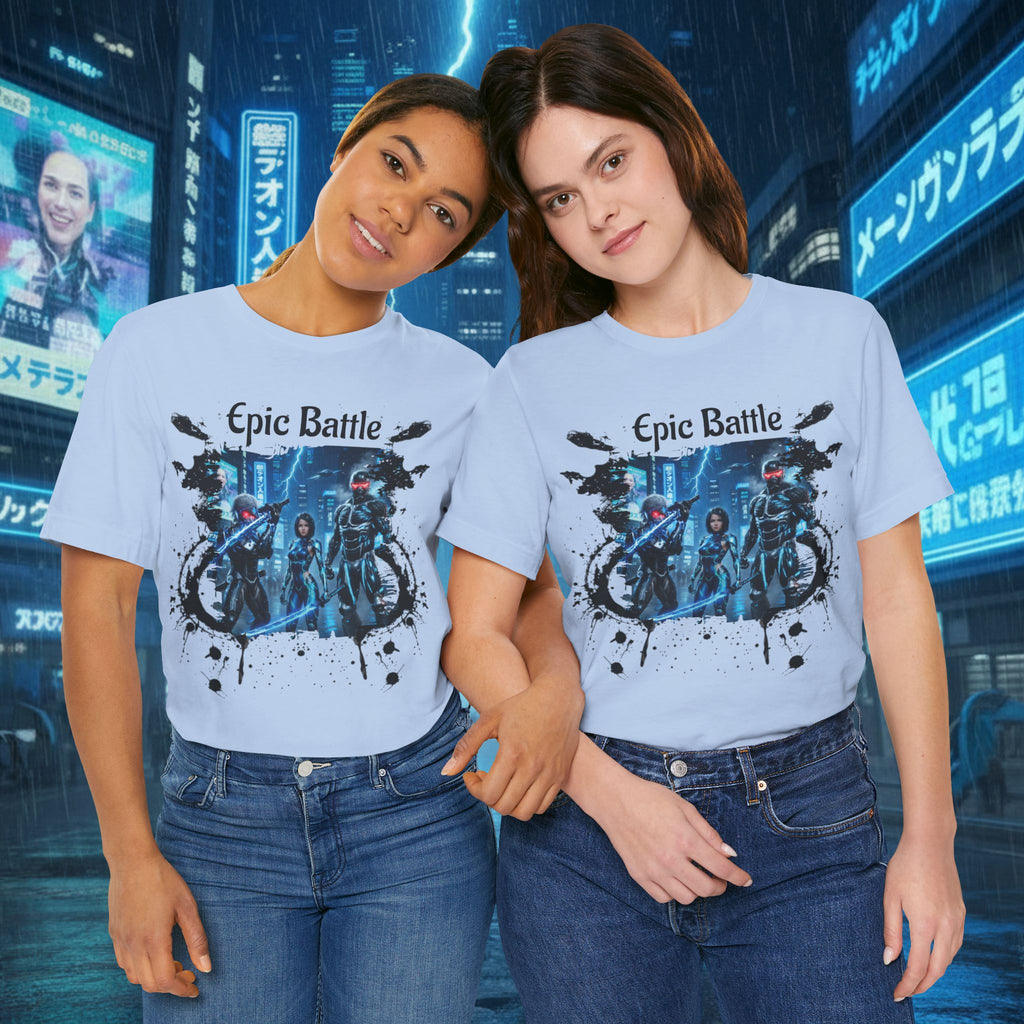 Epic Battle Tee — Sci‑Fi Gamer Graphic T-Shirt - Battle Suits