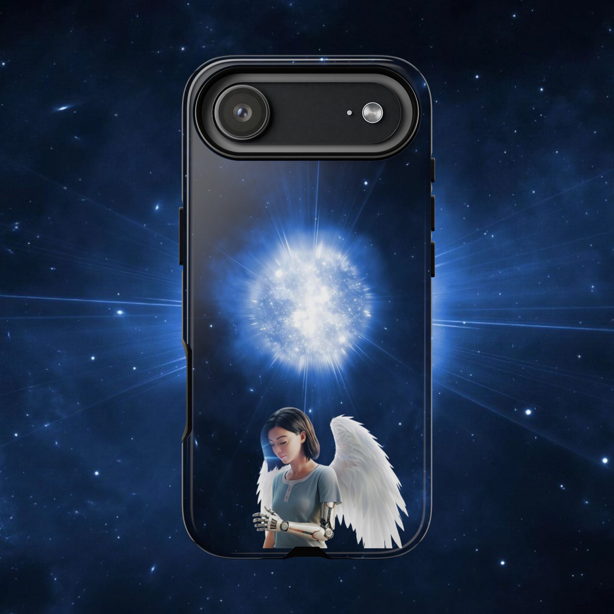 Angel Wings Galaxy Phone Case — Cosmic Light Protective Case ALITA BATTLE ANGEL