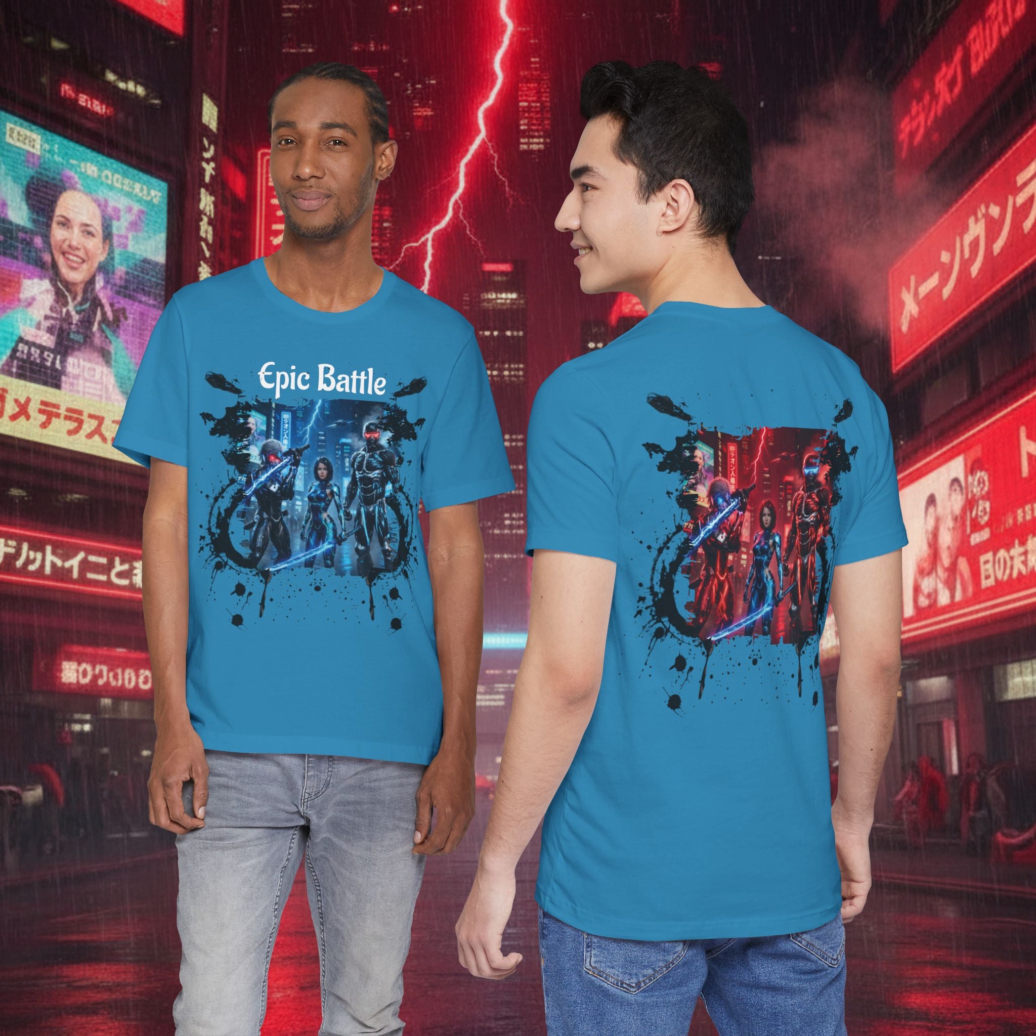 Epic Battle Tee — Sci‑Fi Gamer Graphic T-Shirt - Battle Suits