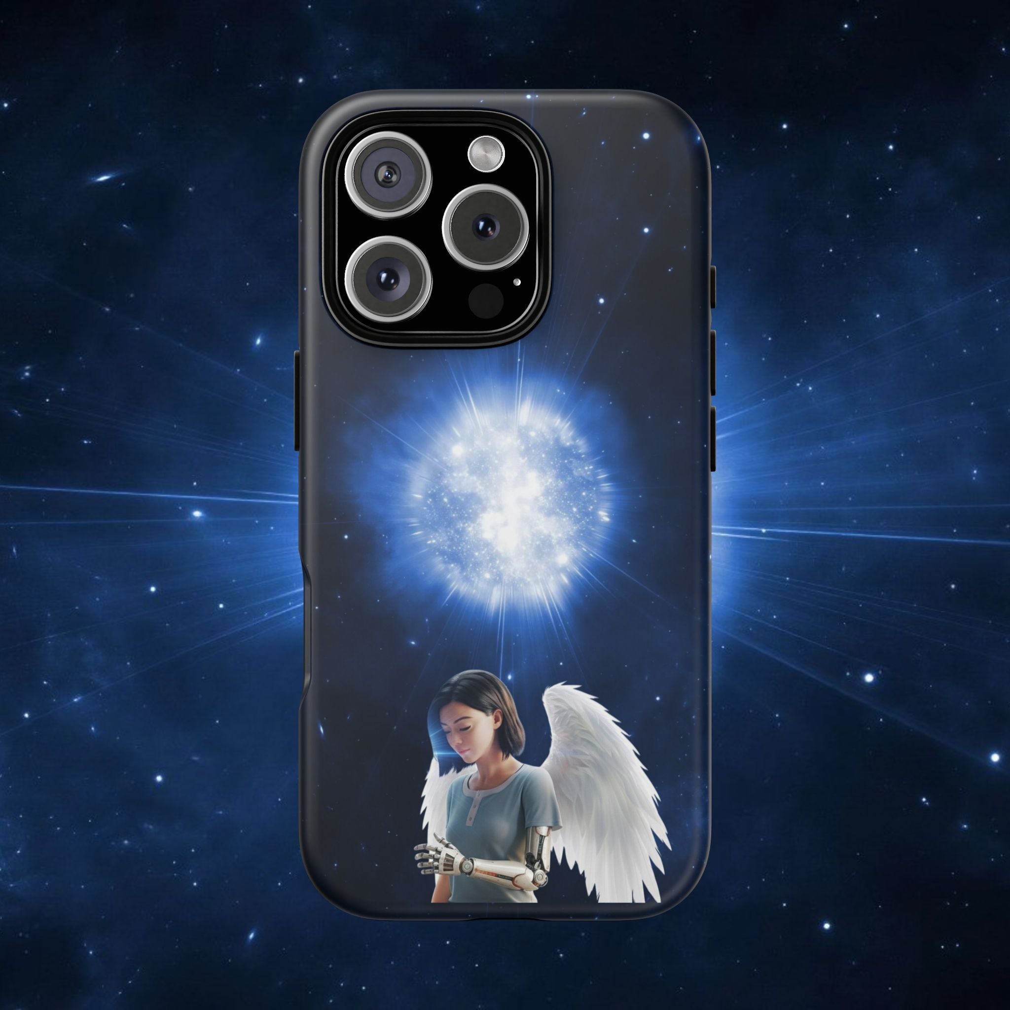 Angel Wings Galaxy Phone Case — Cosmic Light Protective Case ALITA BATTLE ANGEL