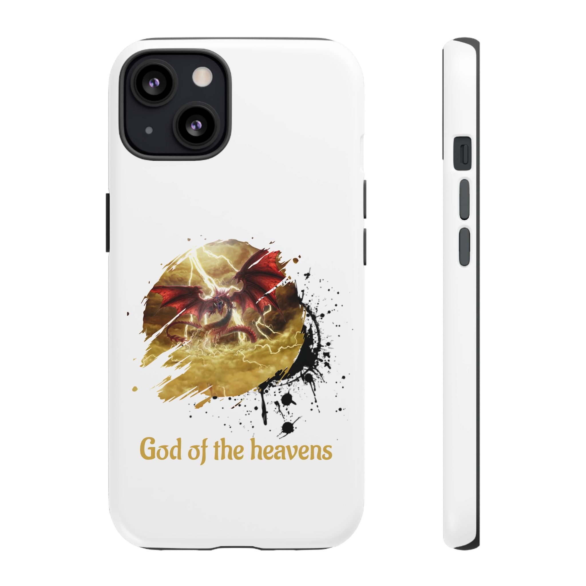 Gold Dragon Phone Case — Tough Protective Phone Case with Lightning Brush Art - slifer the sky dragon