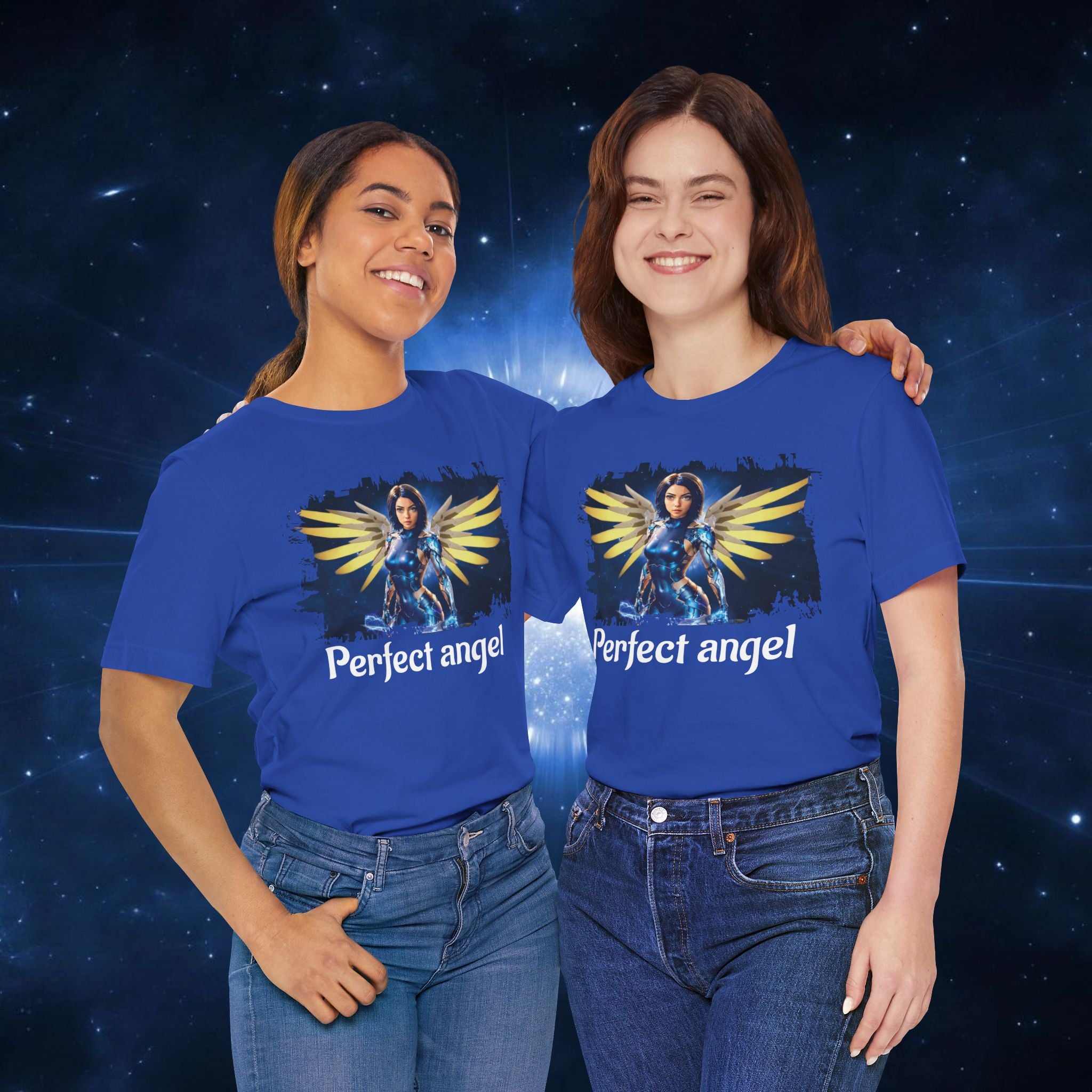 Angel Warrior Tee — "Perfect Angel" Fantasy Wings Graphic T-Shirt - alita battle angel