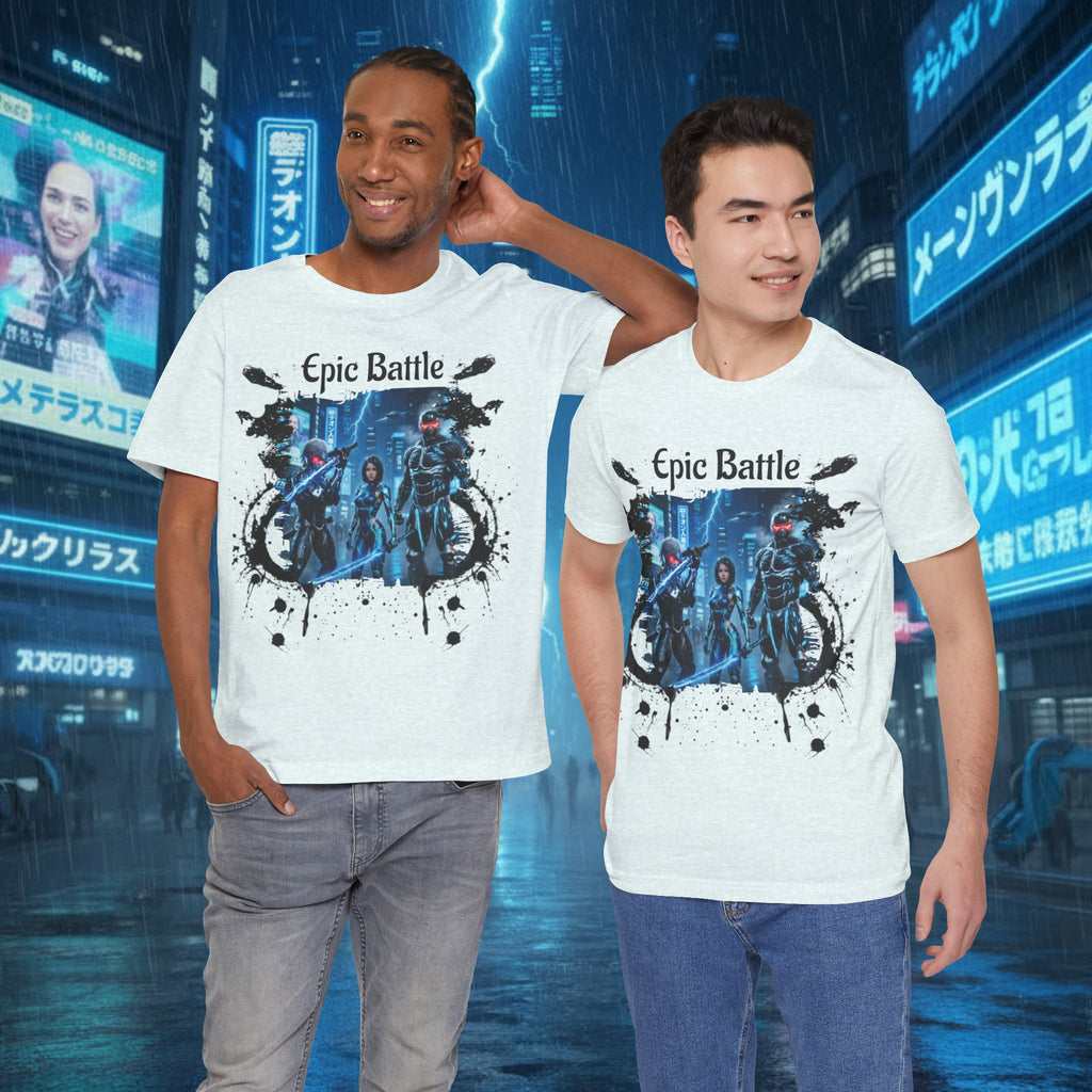 Epic Battle Tee — Sci‑Fi Gamer Graphic T-Shirt - Battle Suits