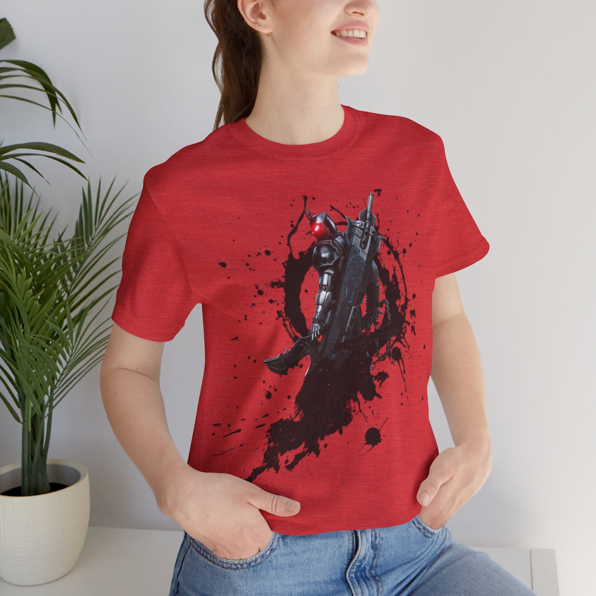 Splatter Noir Rifle Tee — Graphic Military Weapon Shirt