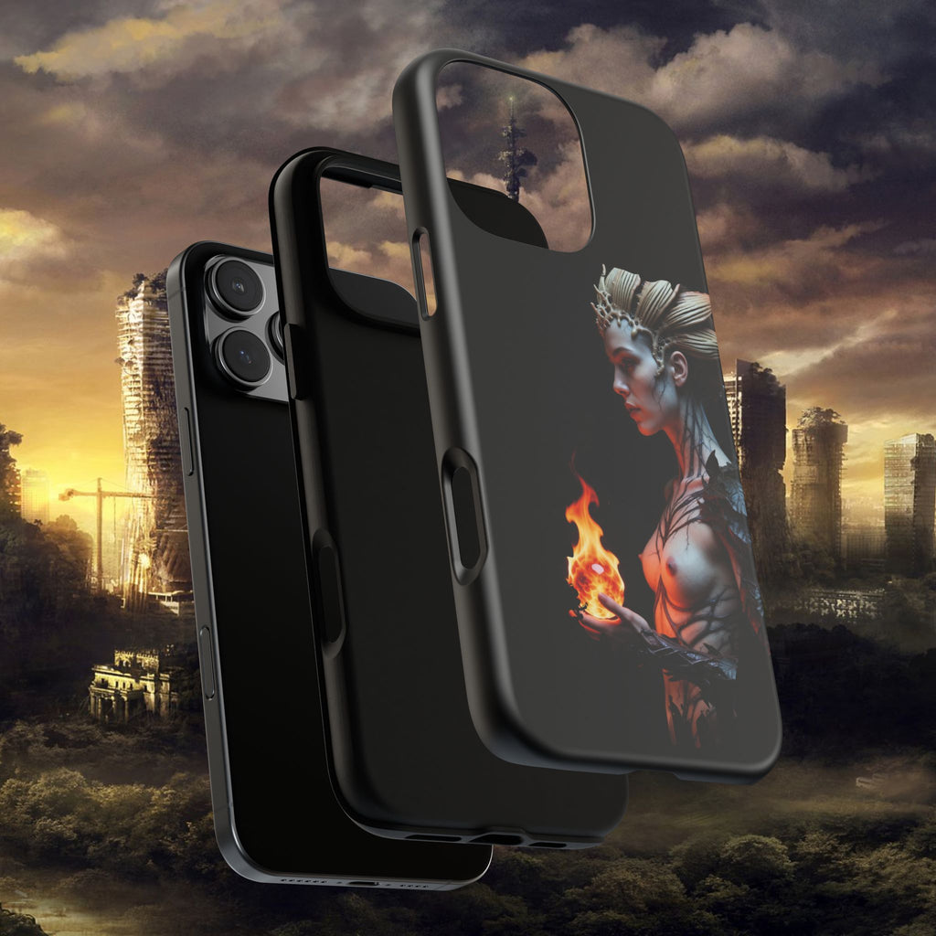 Fire Queen Phone Case — Dark Fantasy iPhone Armor - Alexia Ashford Side Face