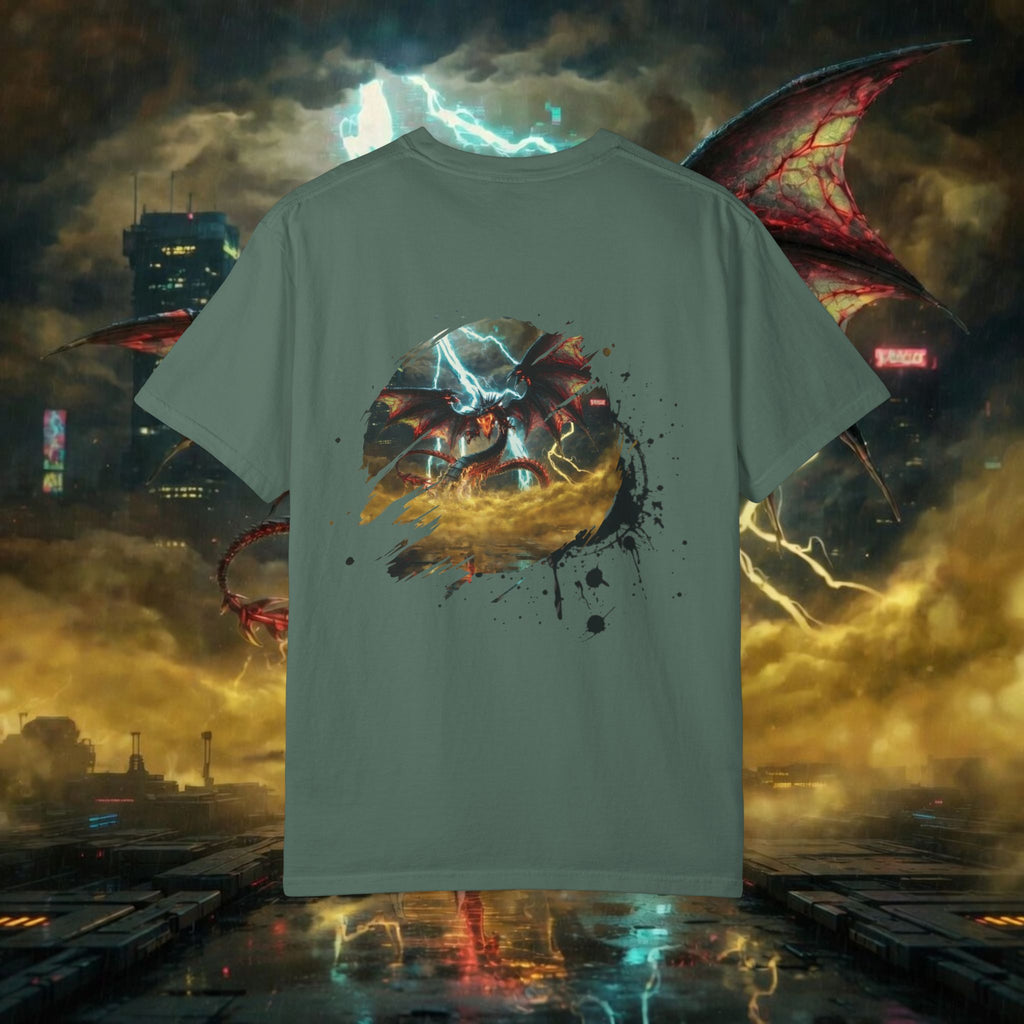 God of the Heavens T-Shirt — Mythic Storm Graphic Tee - slifer the sky dragon