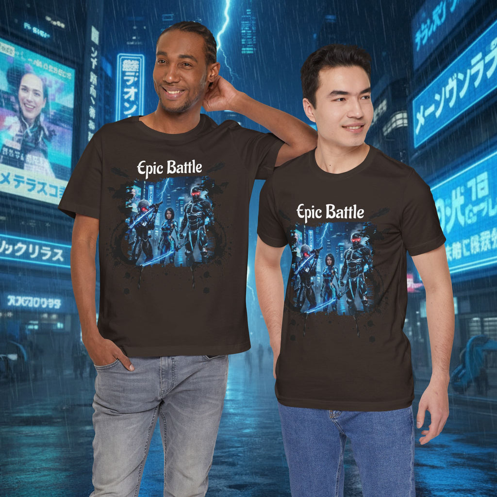 Epic Battle Tee — Sci‑Fi Gamer Graphic T-Shirt - Battle Suits