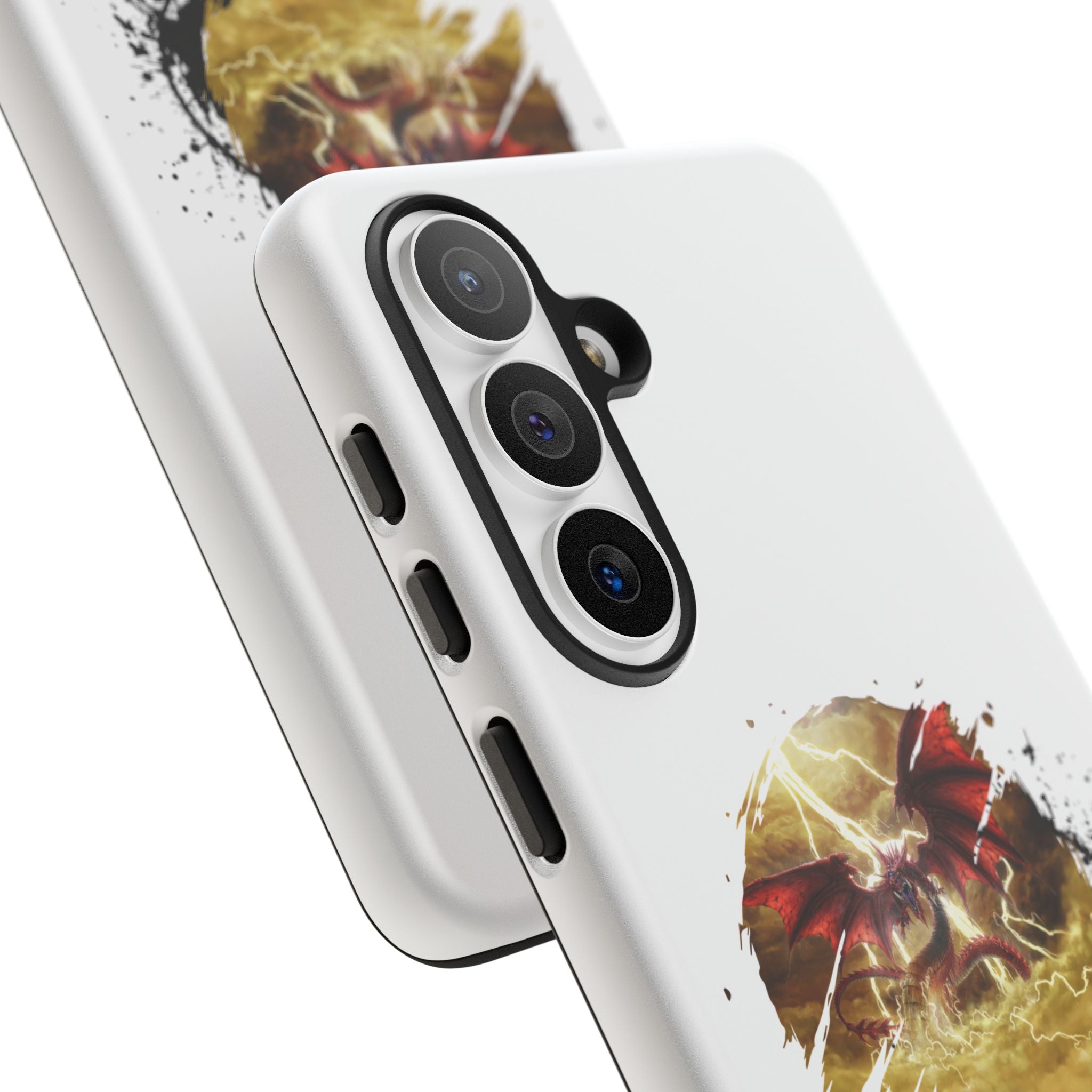 Gold Dragon Phone Case — Tough Protective Phone Case with Lightning Brush Art - slifer the sky dragon
