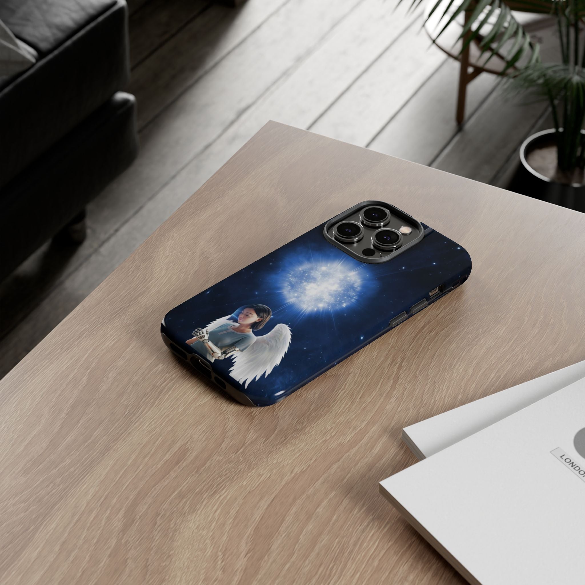 Angel Wings Galaxy Phone Case — Cosmic Light Protective Case ALITA BATTLE ANGEL