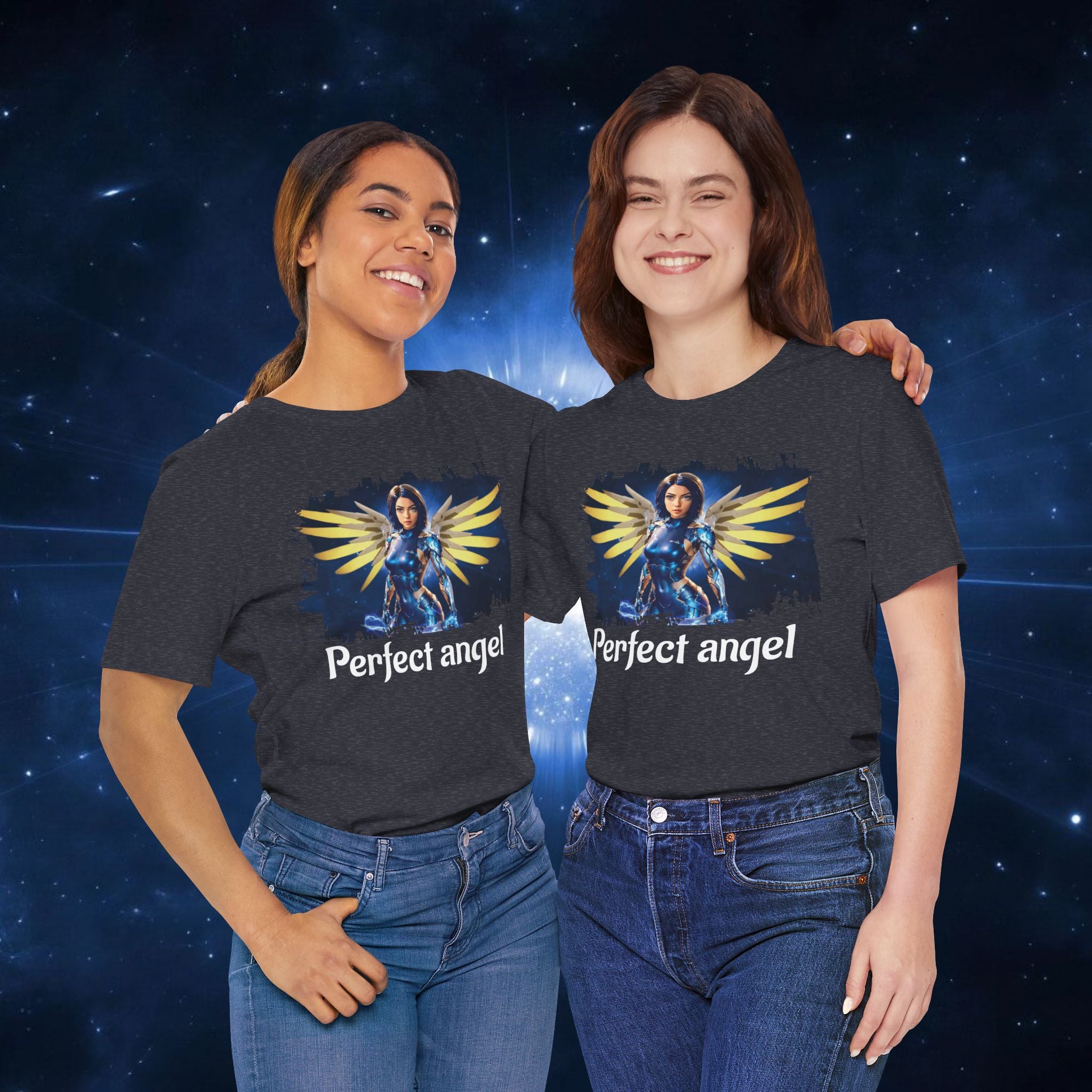 Angel Warrior Tee — "Perfect Angel" Fantasy Wings Graphic T-Shirt - alita battle angel
