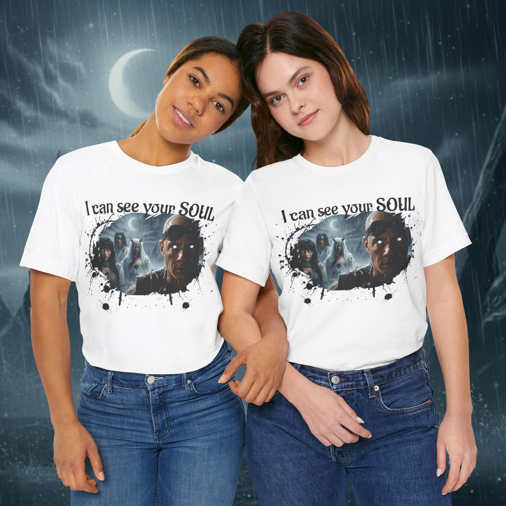 I Can See Your Soul T-Shirt — Gothic Horror Movie Graphic Tee - Byakugan Family and Riddick