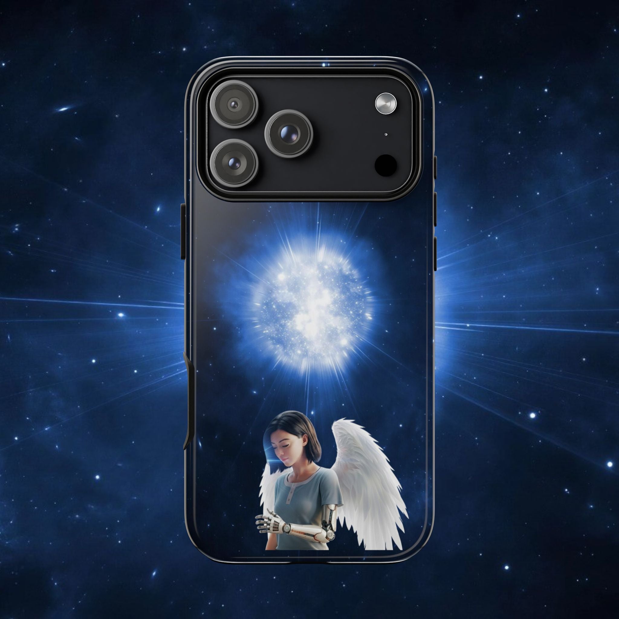 Angel Wings Galaxy Phone Case — Cosmic Light Protective Case ALITA BATTLE ANGEL