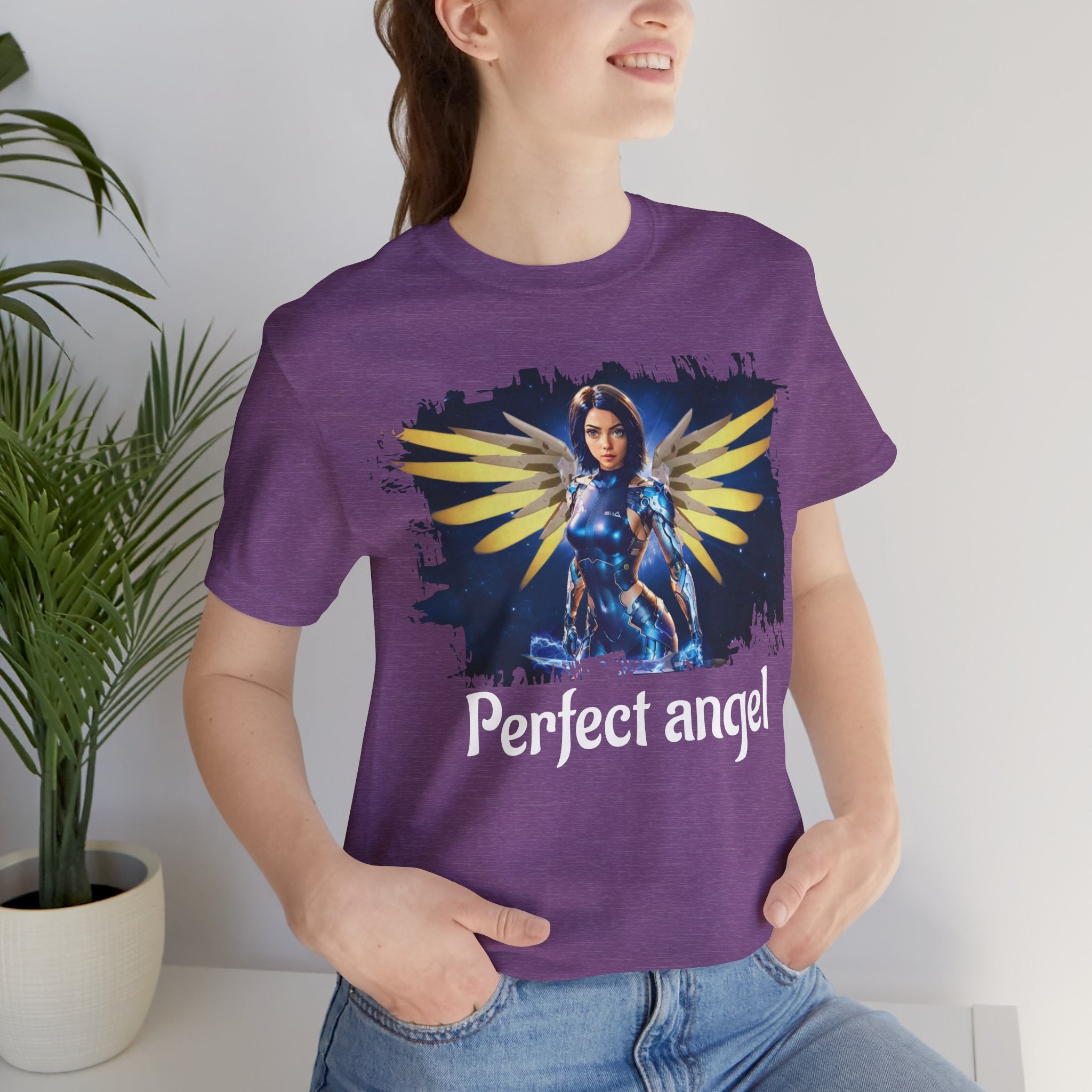 Angel Warrior Tee — "Perfect Angel" Fantasy Wings Graphic T-Shirt - alita battle angel