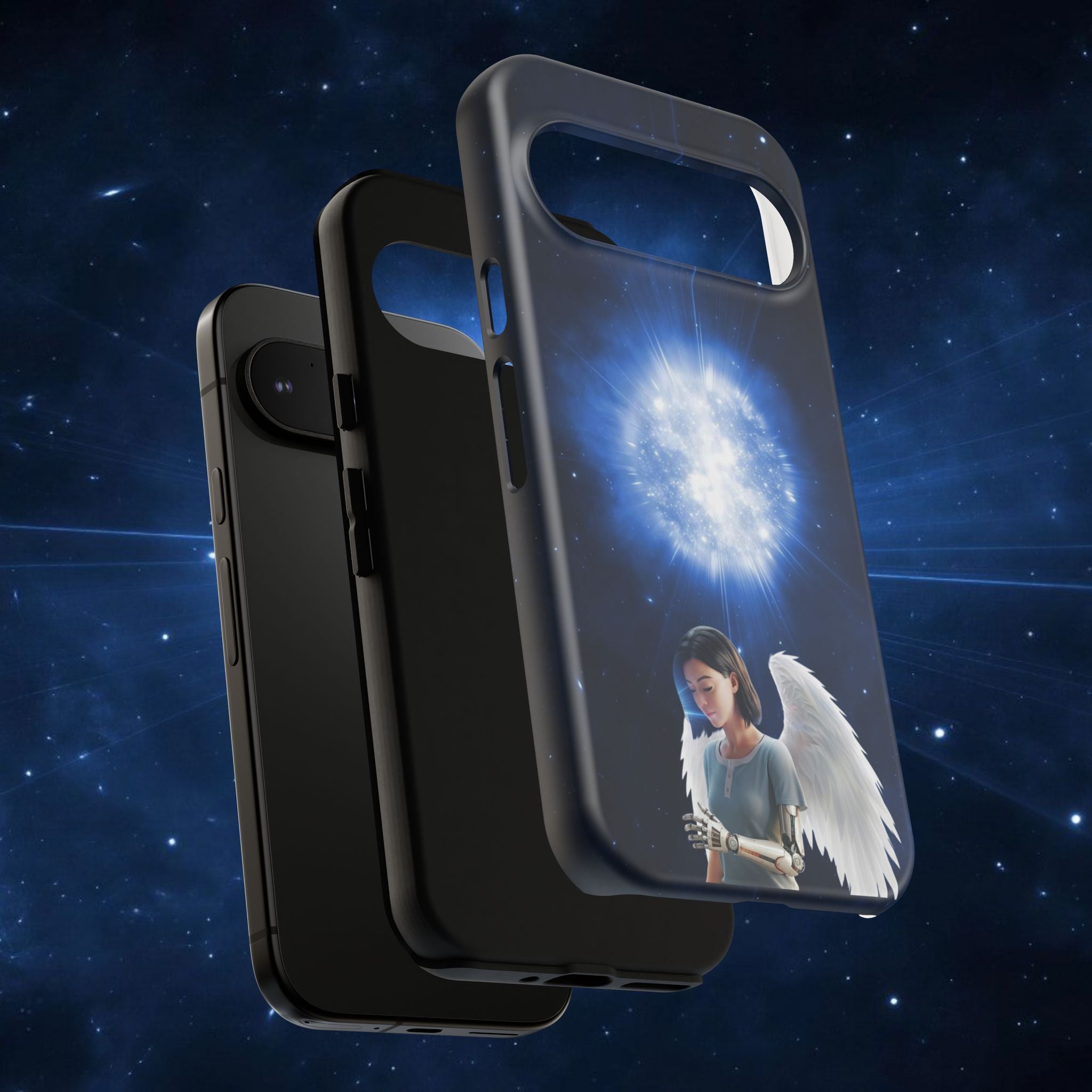 Angel Wings Galaxy Phone Case — Cosmic Light Protective Case ALITA BATTLE ANGEL