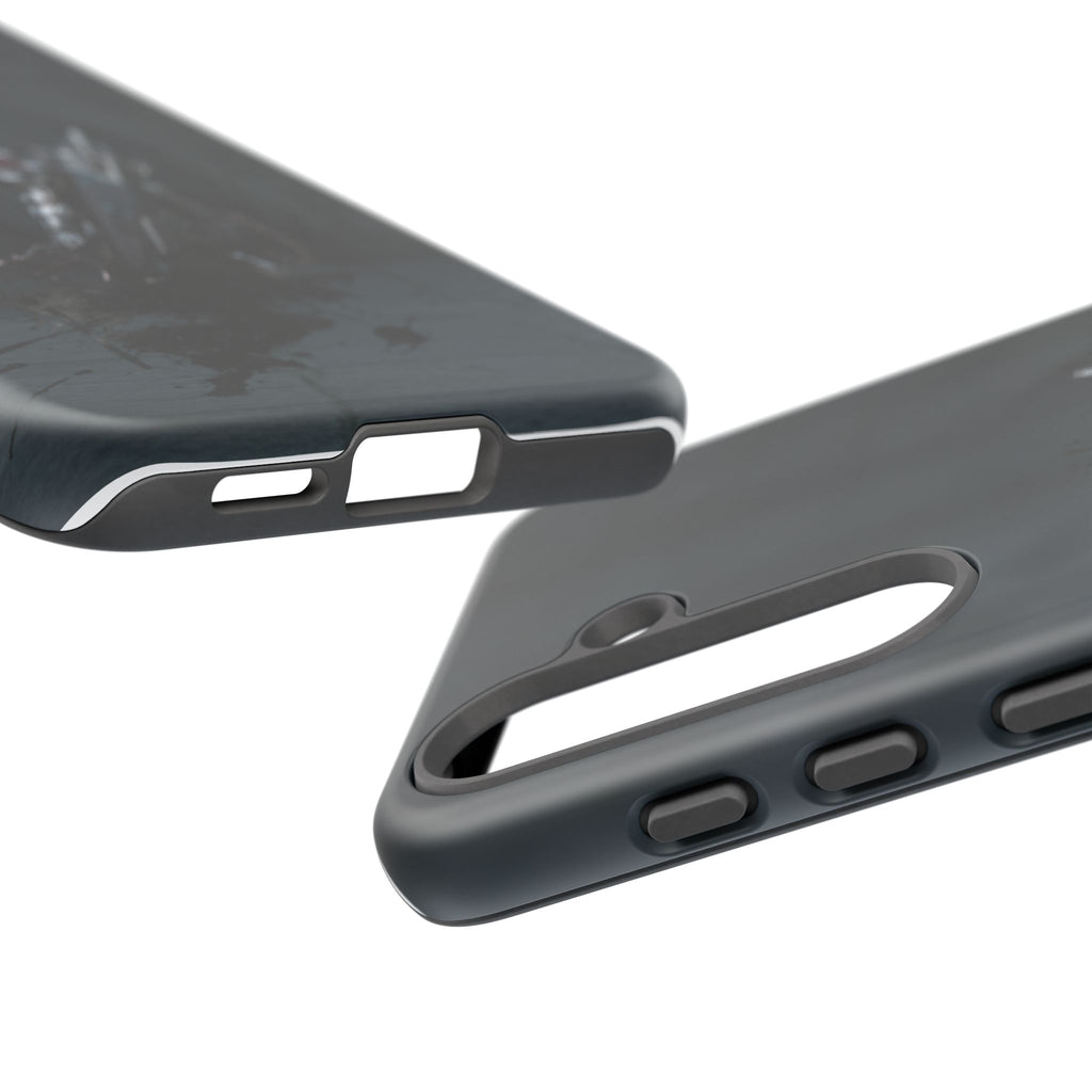 Tough Cases: Dark Cyber Soldier Phone Case — Rugged Sci‑Fi Armor Design