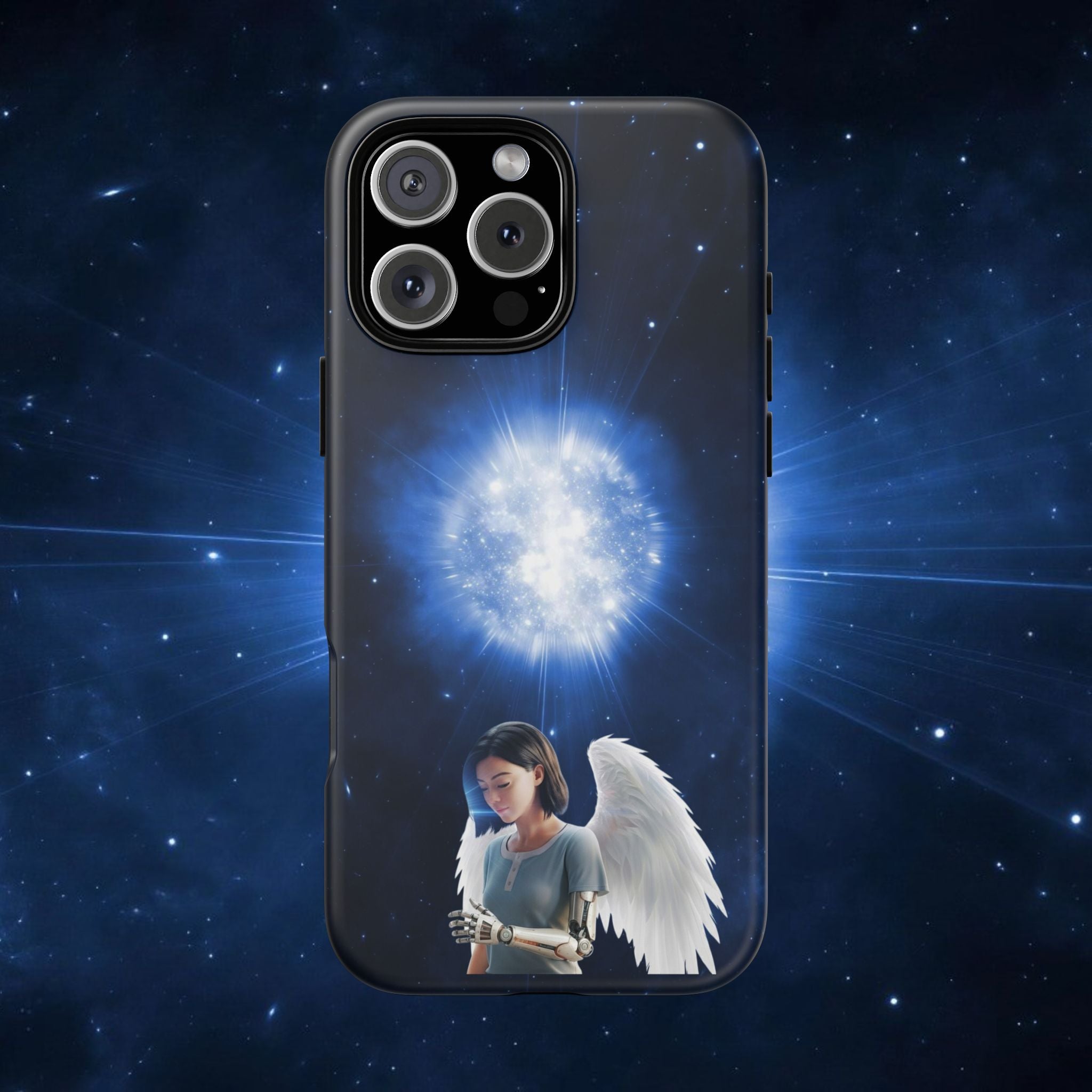 Angel Wings Galaxy Phone Case — Cosmic Light Protective Case ALITA BATTLE ANGEL