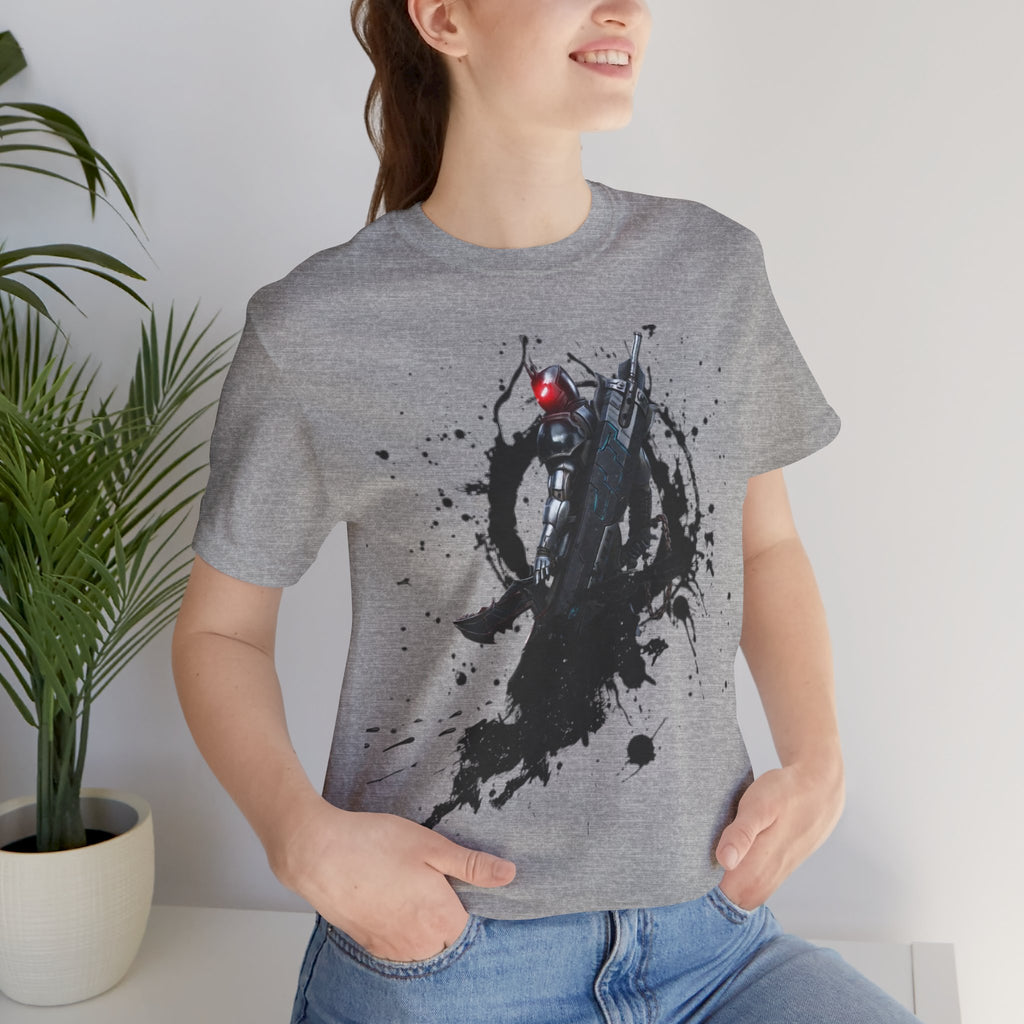 Splatter Noir Rifle Tee — Graphic Military Weapon Shirt