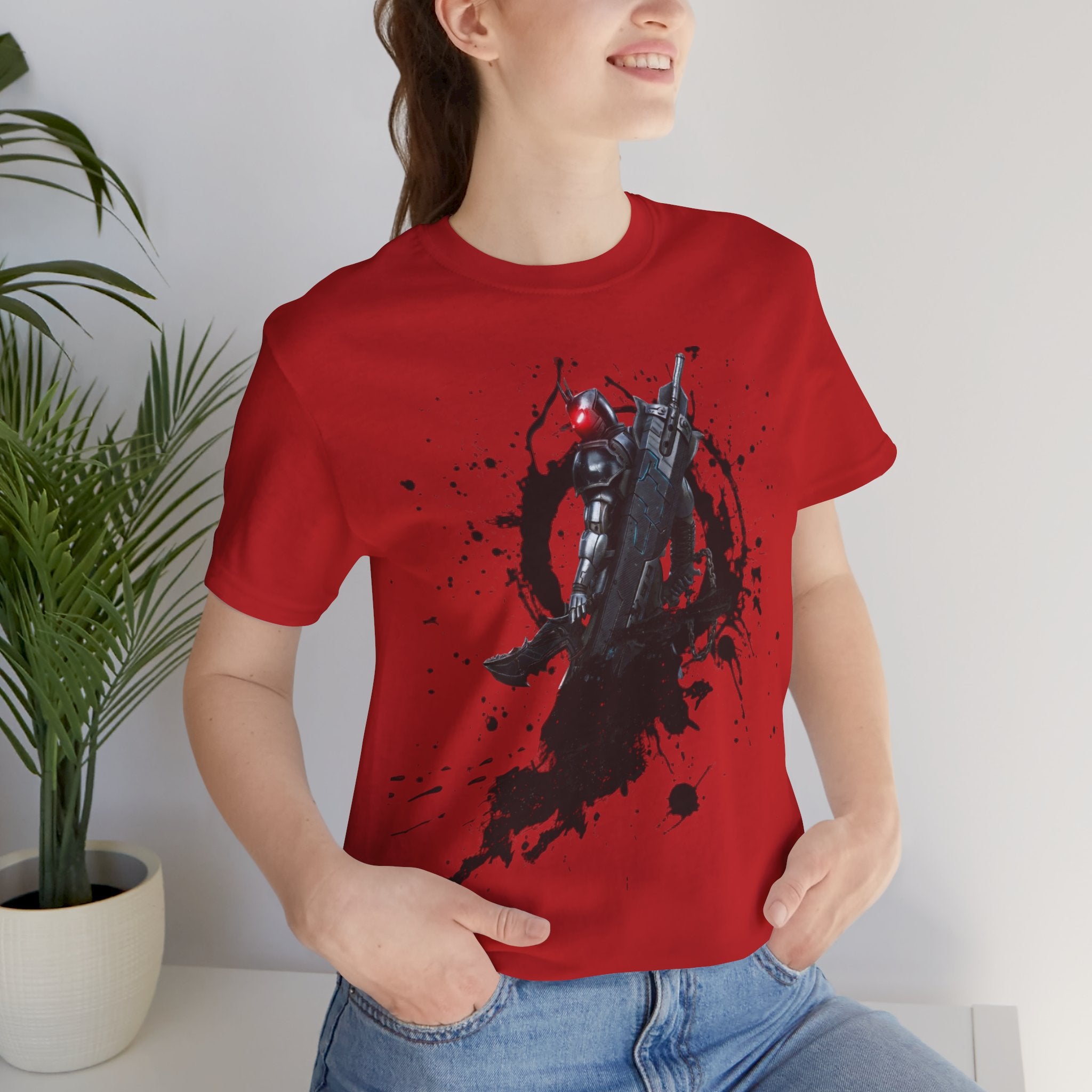 Splatter Noir Rifle Tee — Graphic Military Weapon Shirt