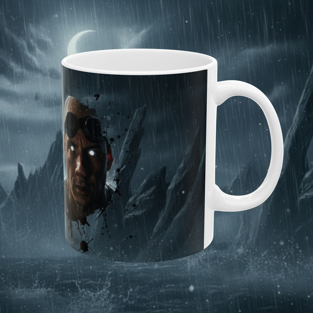 Horror Game Character Ceramic Mug — Dark Moon Night Coffee Cup (11oz/15oz) - Byakugan Family and Riddick