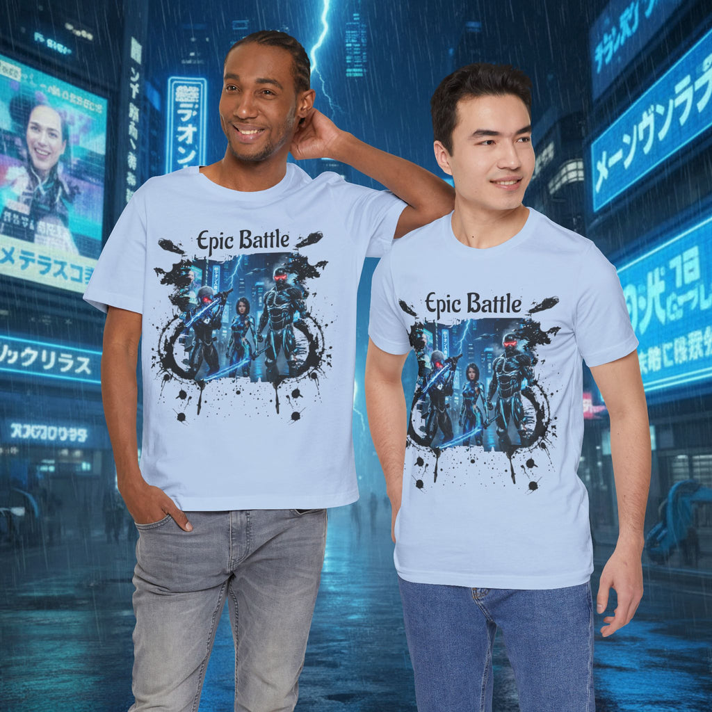 Epic Battle Tee — Sci‑Fi Gamer Graphic T-Shirt - Battle Suits