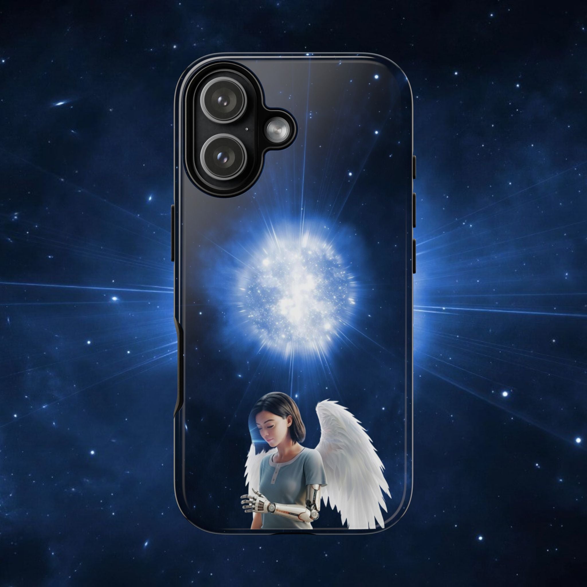 Angel Wings Galaxy Phone Case — Cosmic Light Protective Case ALITA BATTLE ANGEL