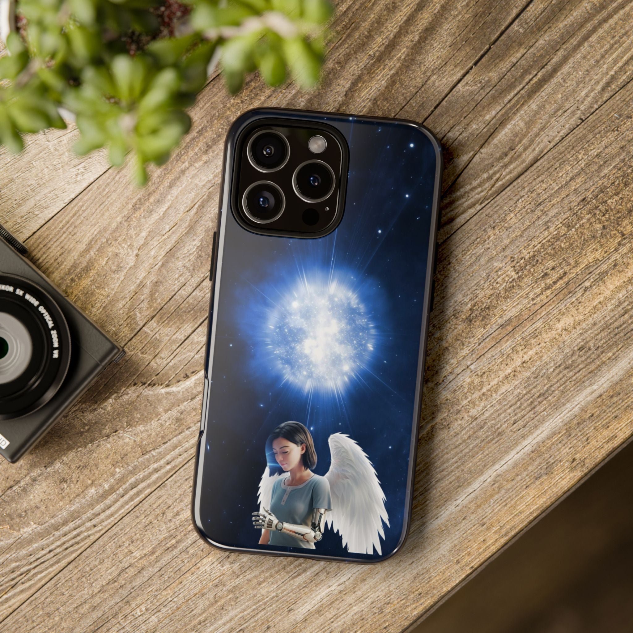 Angel Wings Galaxy Phone Case — Cosmic Light Protective Case ALITA BATTLE ANGEL