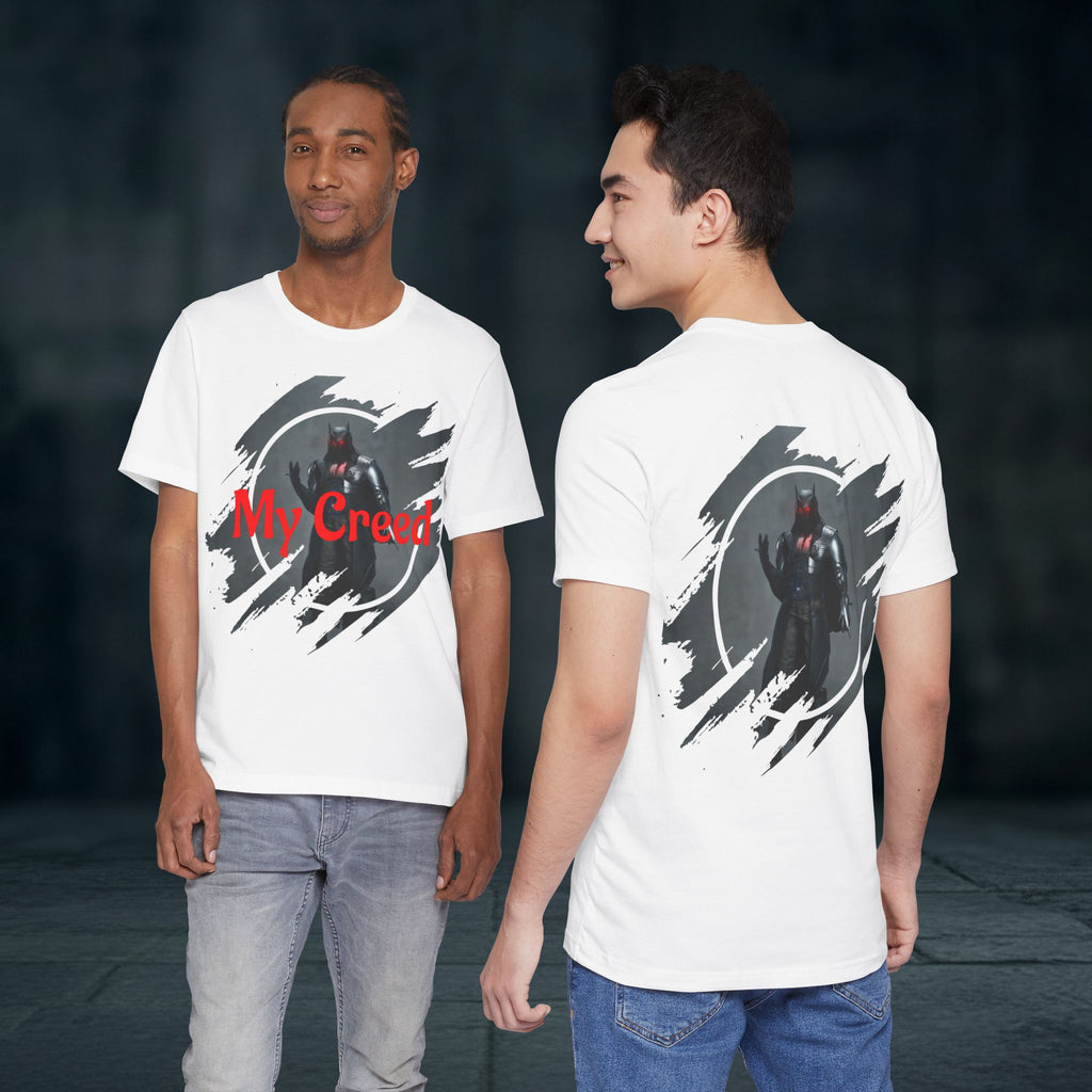 My Creed Graphic Tee — Dark Knight Sci‑Fi Illustration T‑Shirt