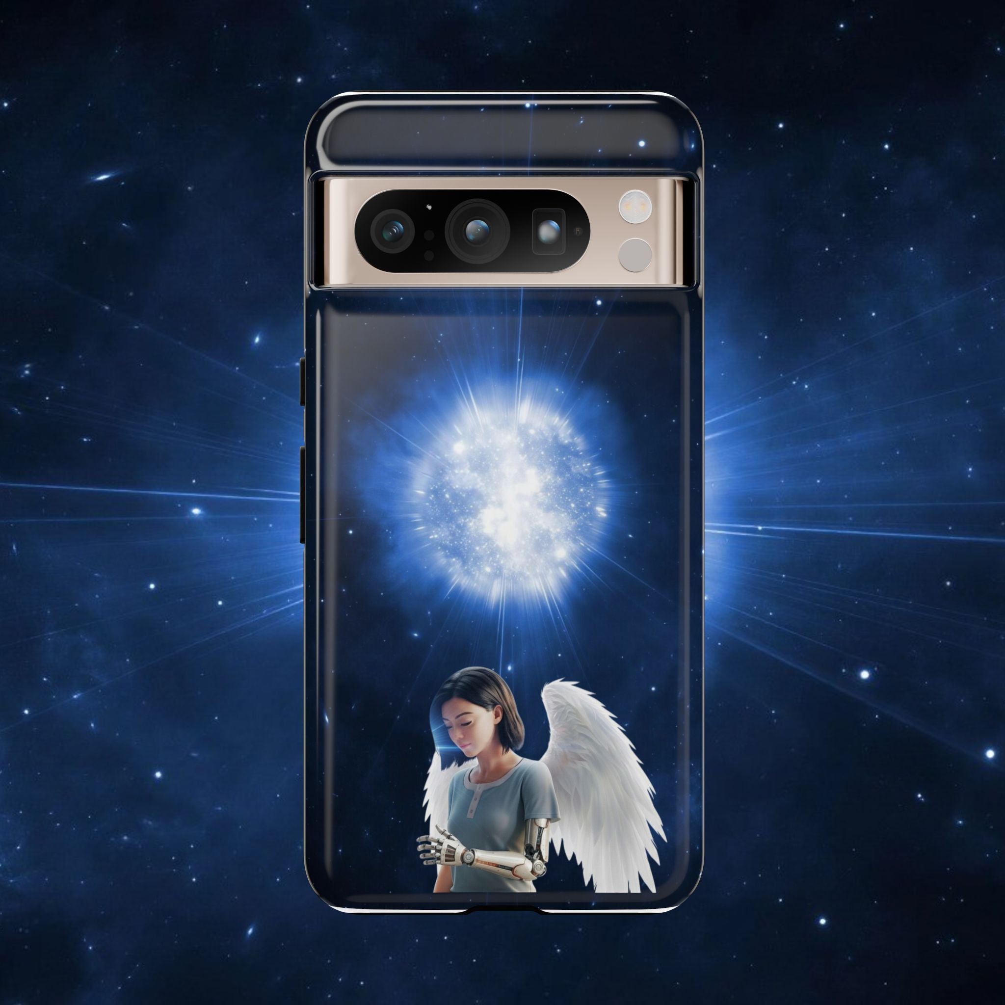 Angel Wings Galaxy Phone Case — Cosmic Light Protective Case ALITA BATTLE ANGEL