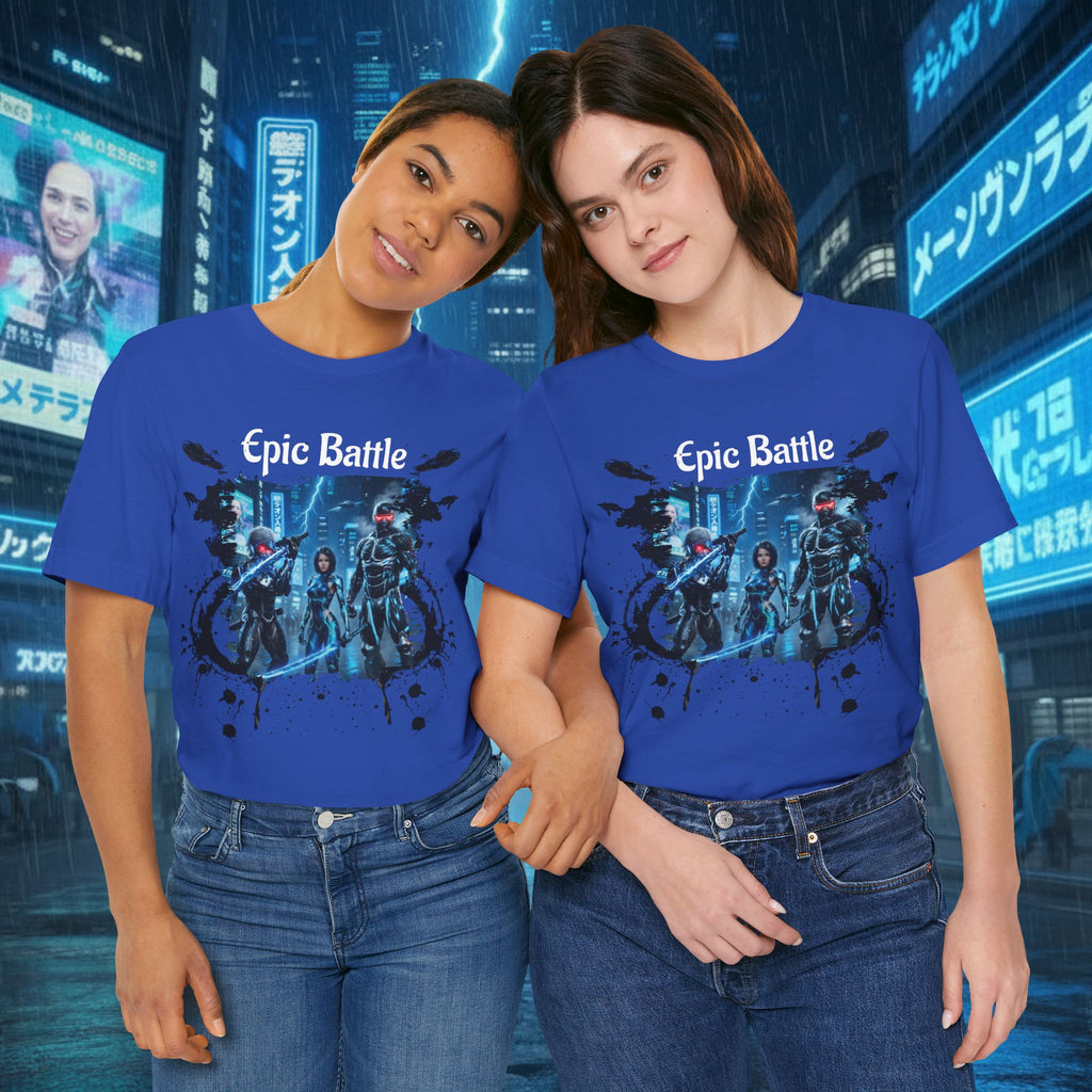 Epic Battle Tee — Sci‑Fi Gamer Graphic T-Shirt - Battle Suits